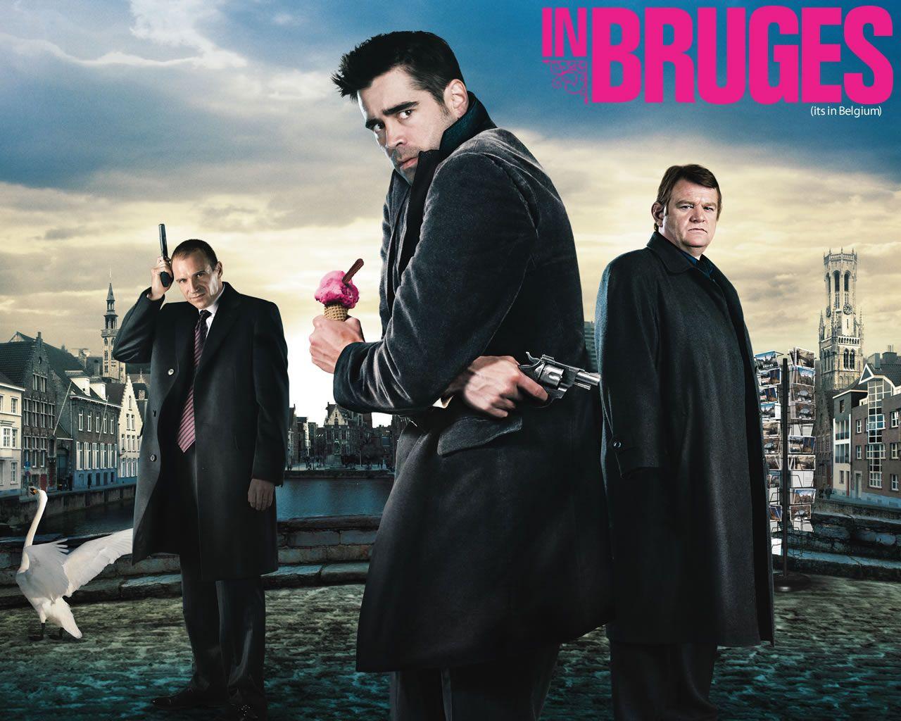 1280x1024 Download Wallpaper gun swan bruges brugge belgium colin farrell to lay low in brendan gleeson ralph fiennes, 1280x In Bruges