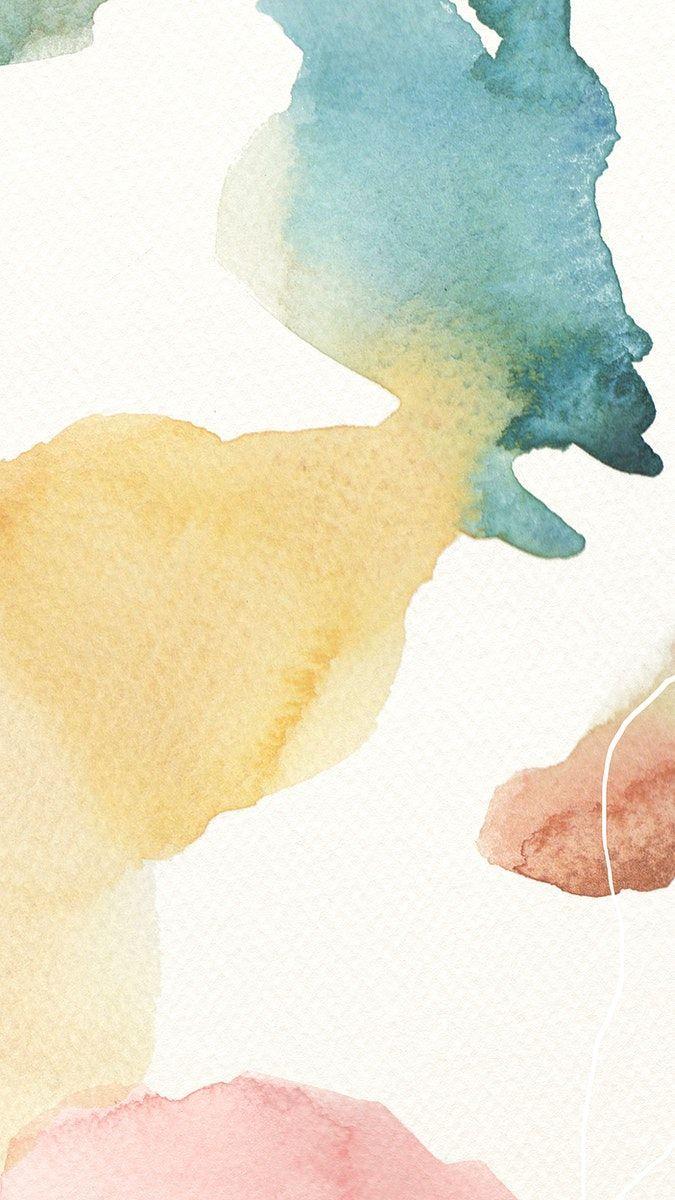 675x1200 Download premium illustration of Watercolor Memphis mobile wallpaper. Watercolor wallpaper iphone, Simple phone wallpaper, Minimal wallpaper