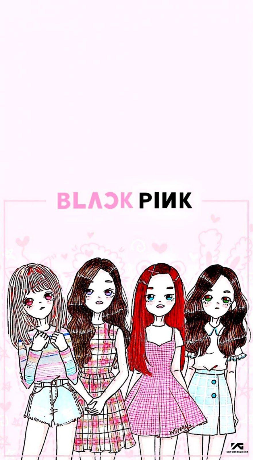 881x1600 Cute Pink and Black Background .