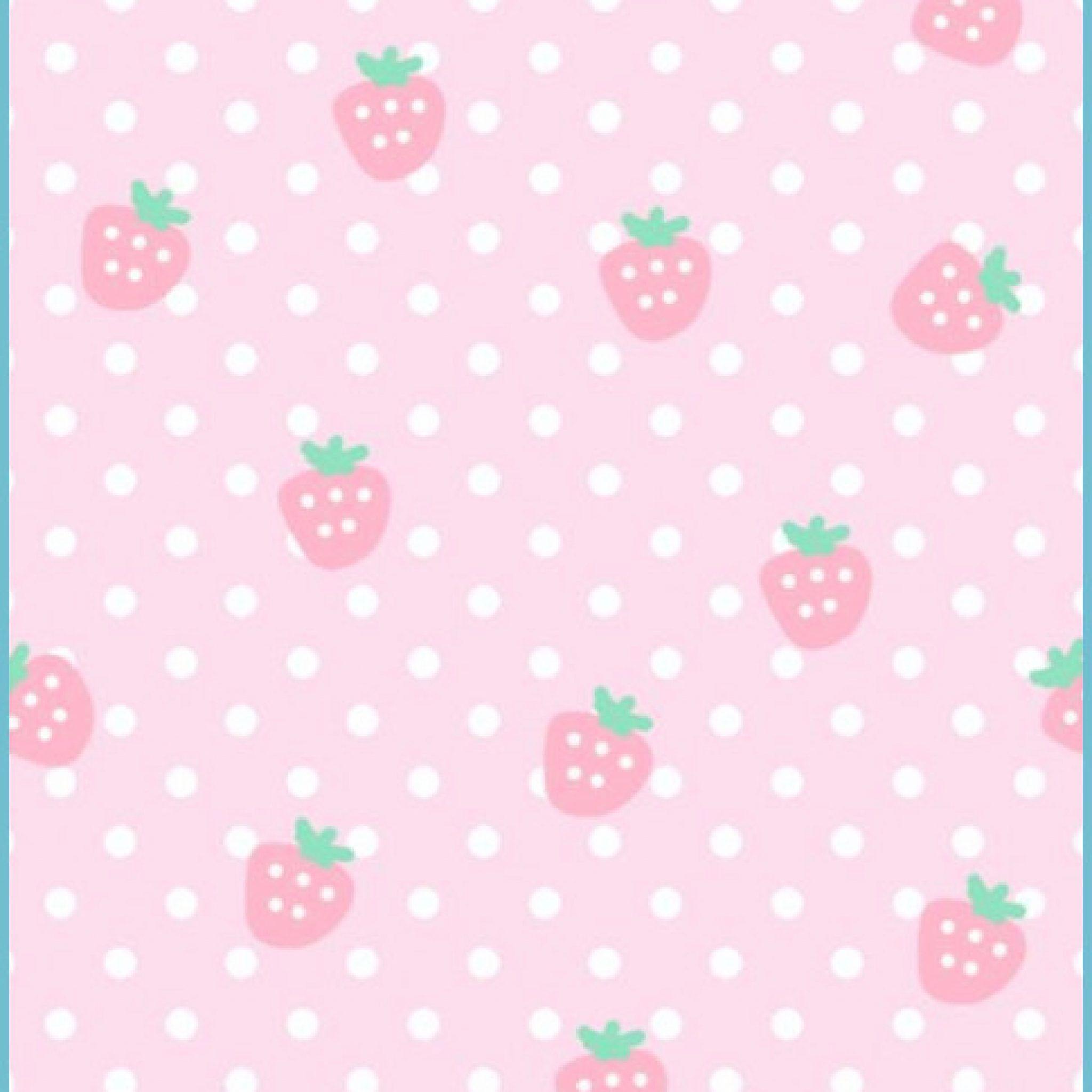 2048x2048 Strawberry, Pink, And Wallpaper Image Cute Pastel Background