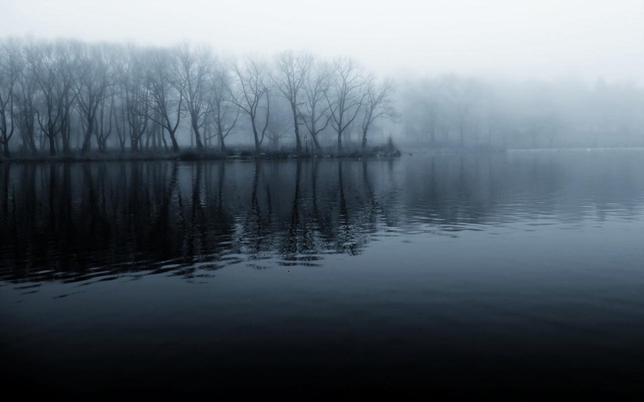1280x800 Foggy Lake Wallpaper