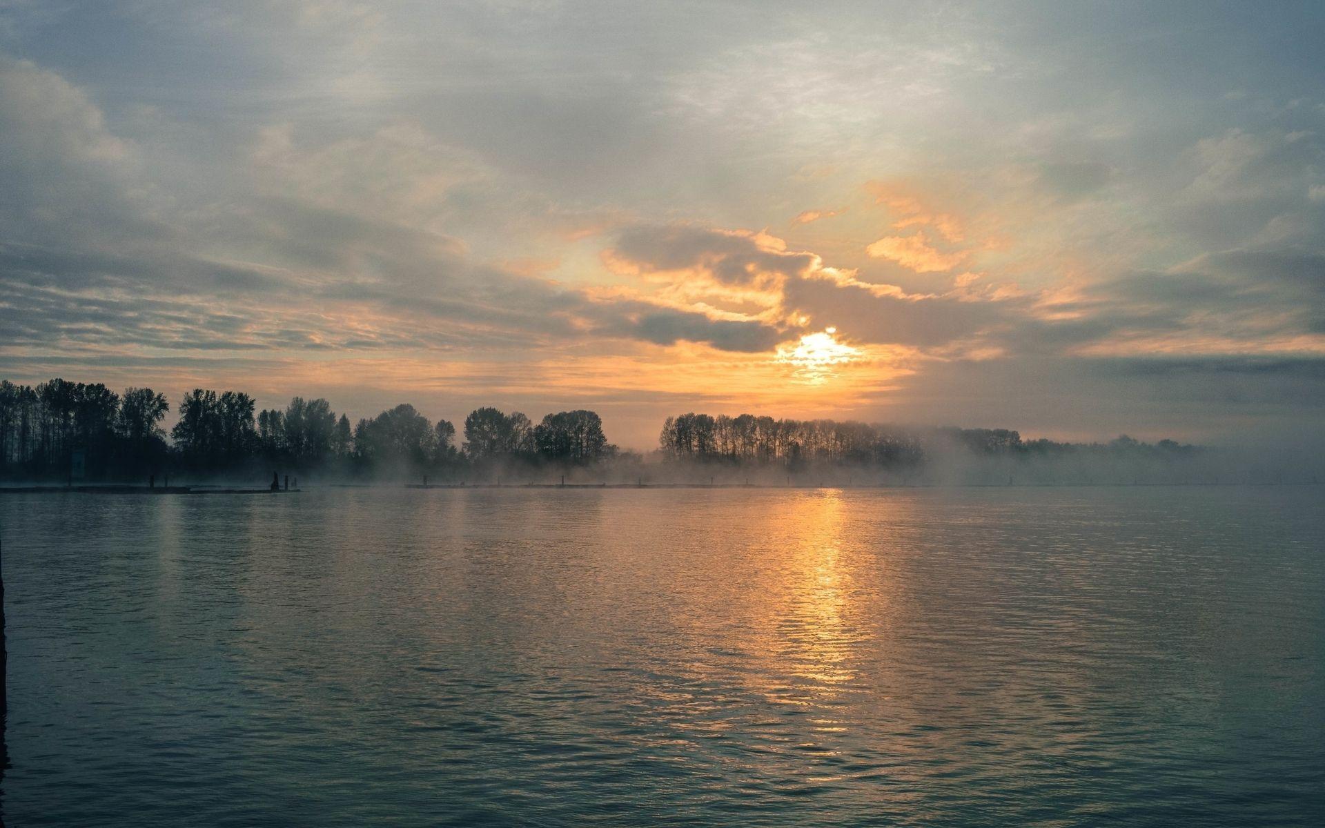 1920x1200 Free download Foggy Lake Trees Clouds Sunset wallpaper Foggy Lake Trees Clouds [1920x1200] for your Desktop, Mobile & Tablet. Explore Foggy Lake Wallpaper. Fog Forest Wallpaper, Foggy Forest Wallpaper