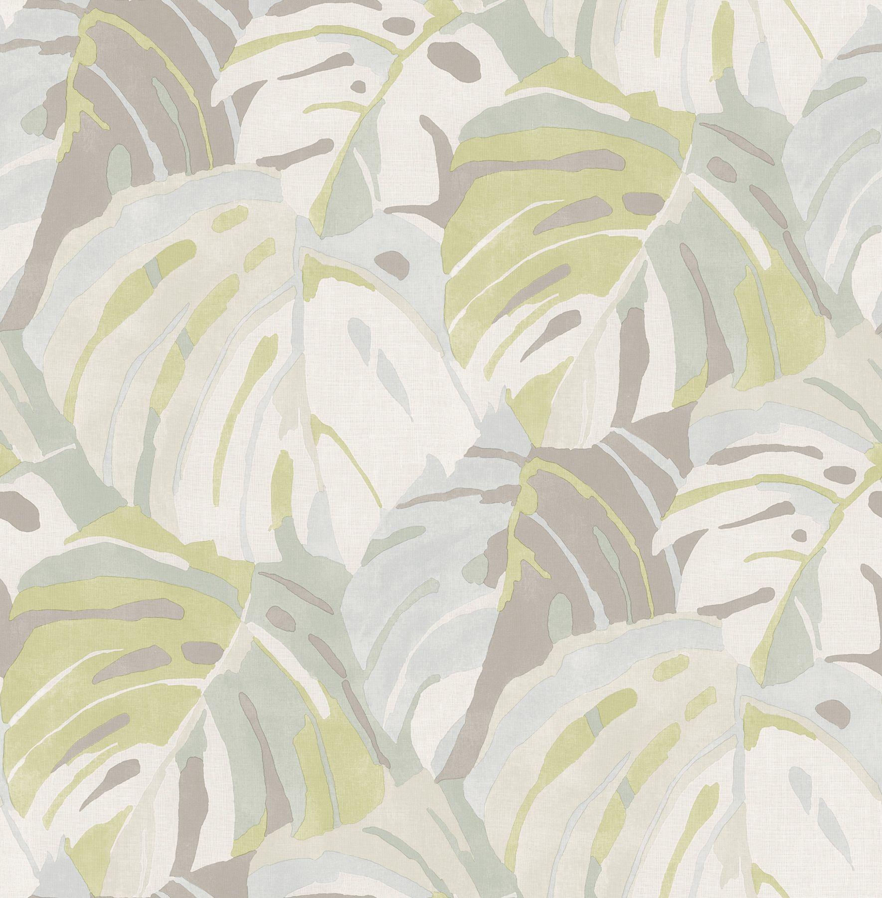 1769x1800 Samara Lime Monstera Leaf Wallpaper