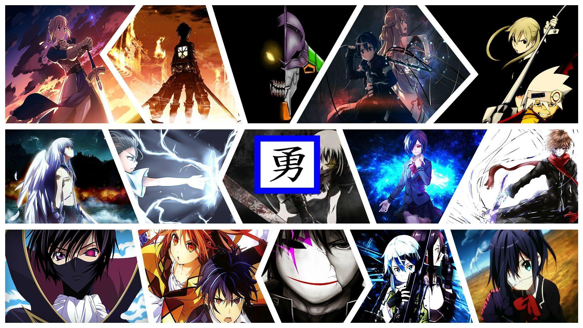 1920x1080 Anime Mashup Desktop Wallpaper