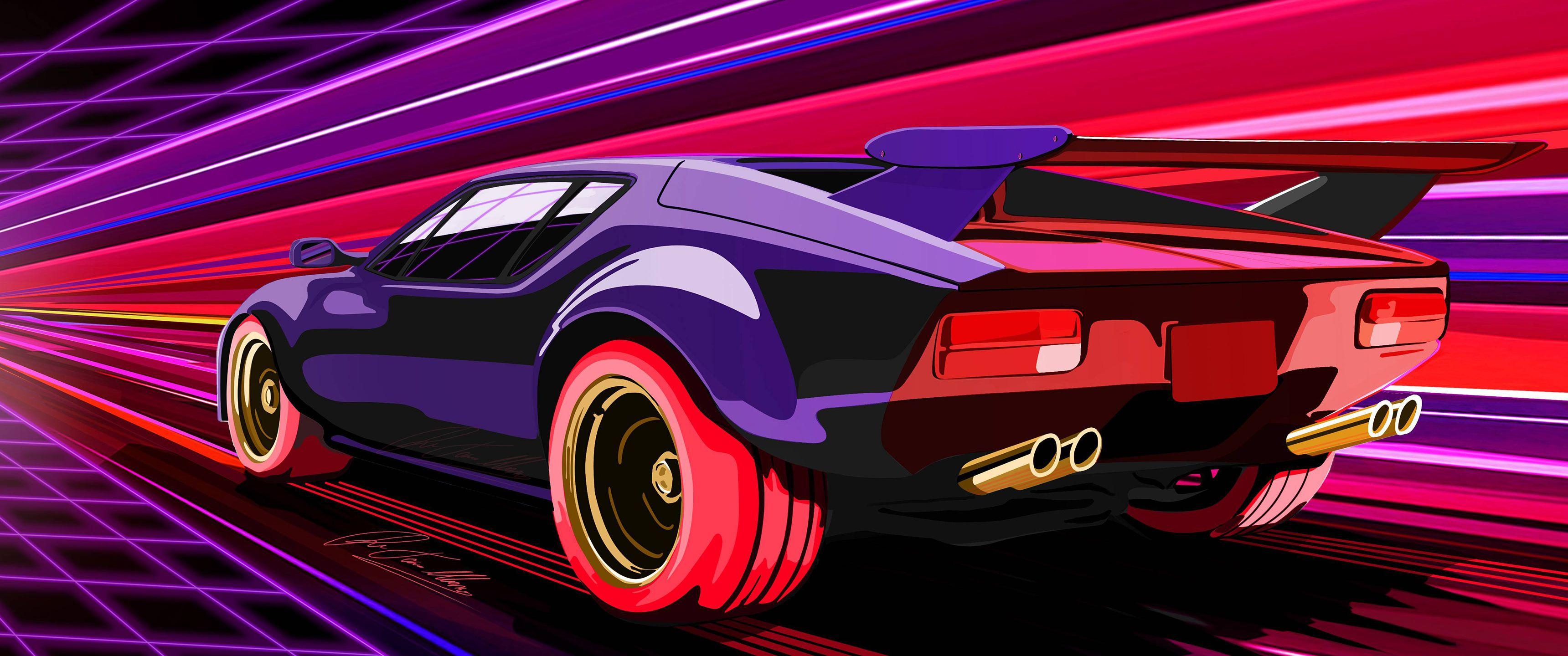 3440x1440 REQUEST Post your 21:9 Retro 80s, Retro Wave, anything retro Wallpaper