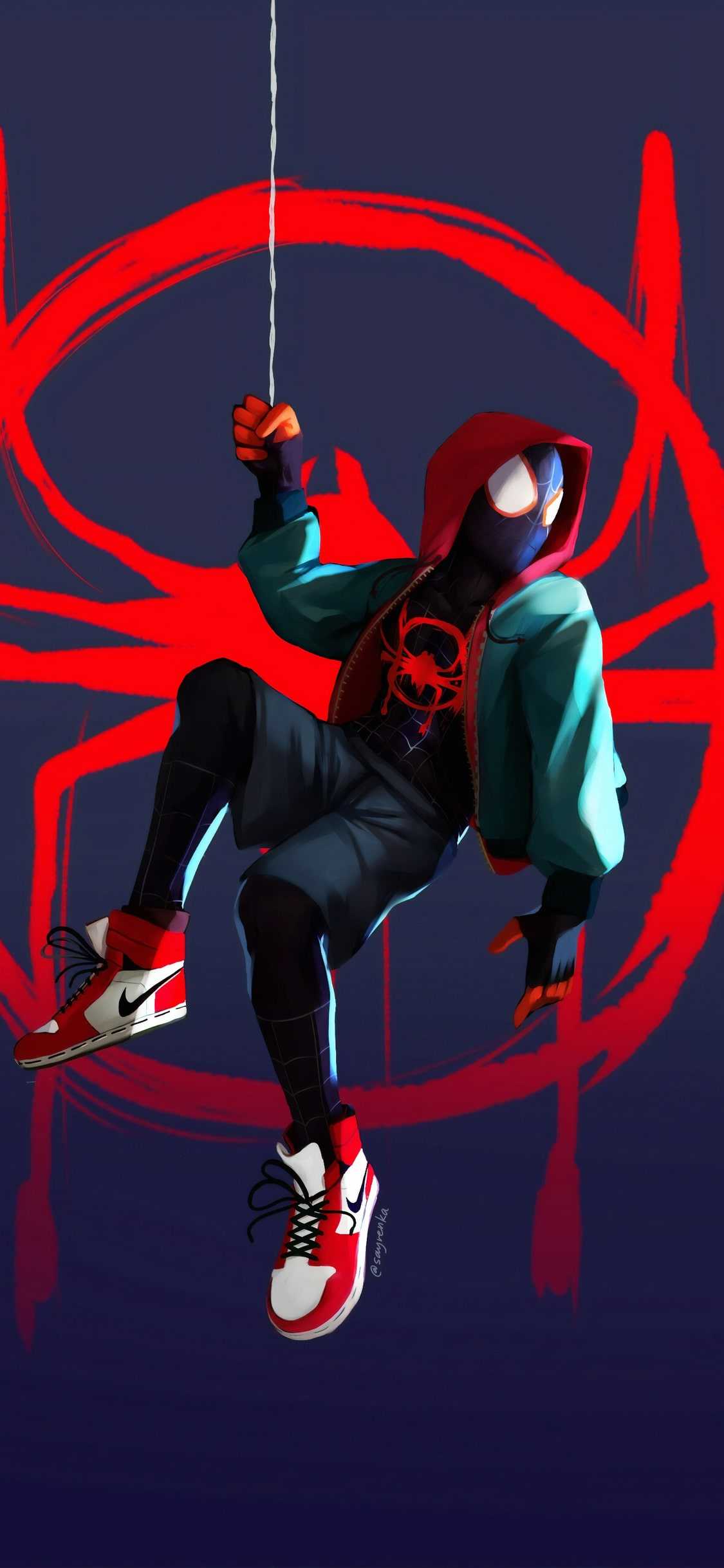 1125x2436 Miles Morales Phone Wallpaper