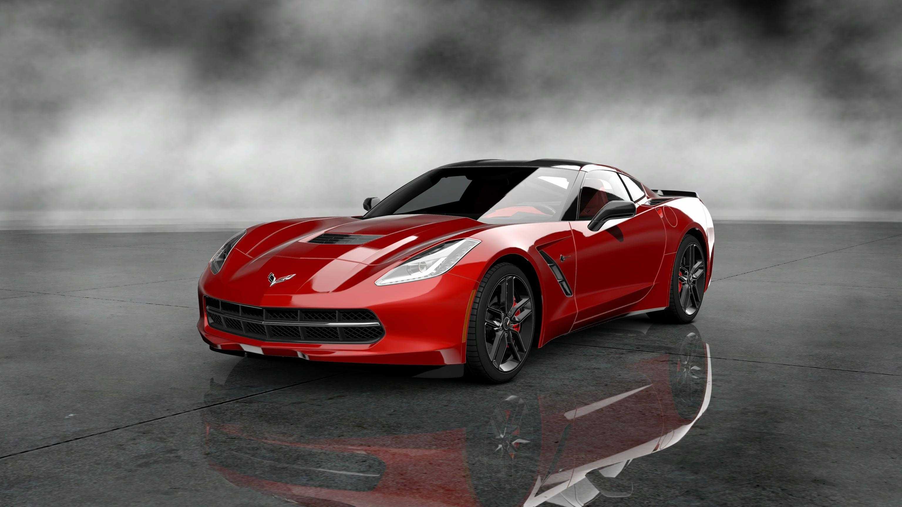3072x1728 Red Corvette Wallpaper