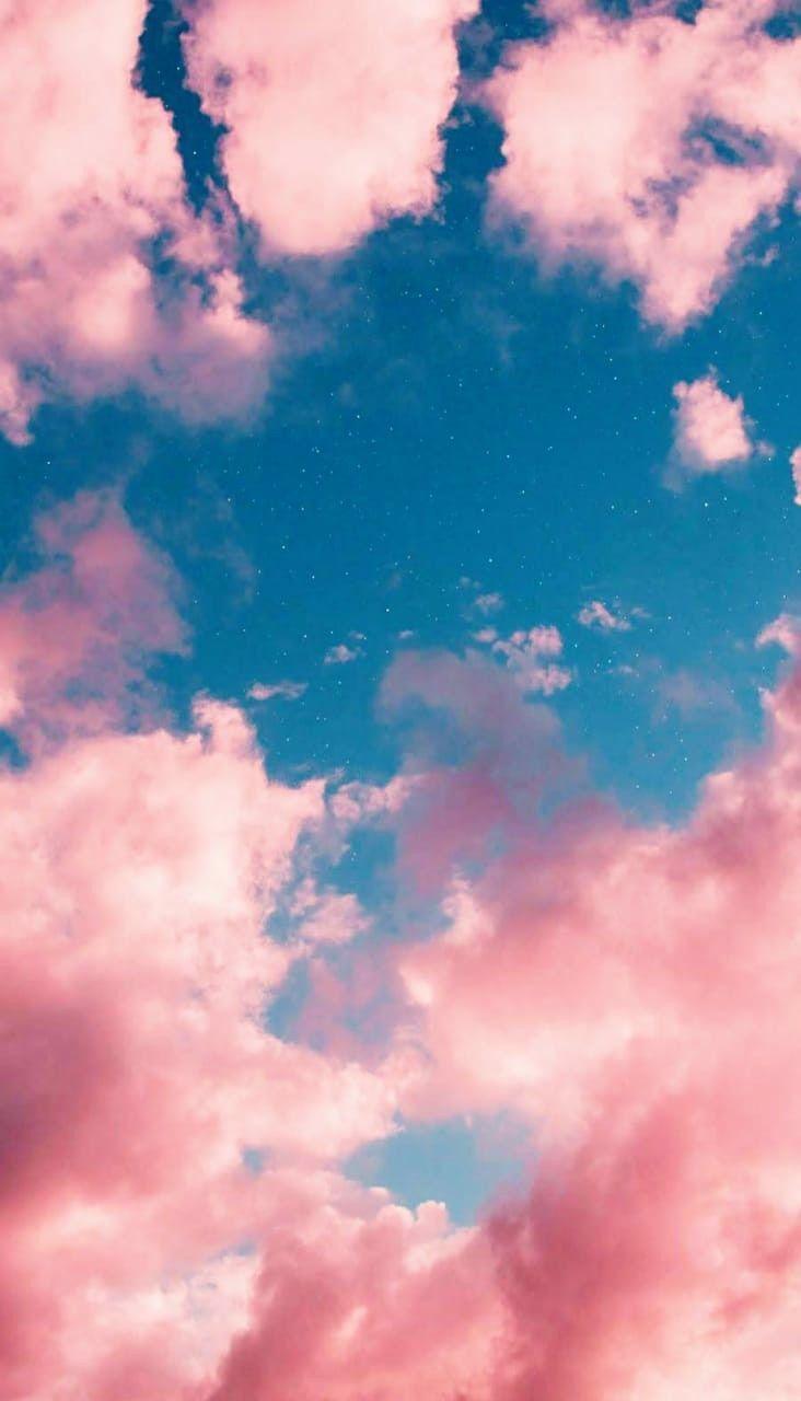 732x1280 Cute Wallpaper. Pink clouds wallpaper, Night sky wallpaper, Pink wallpaper iphone