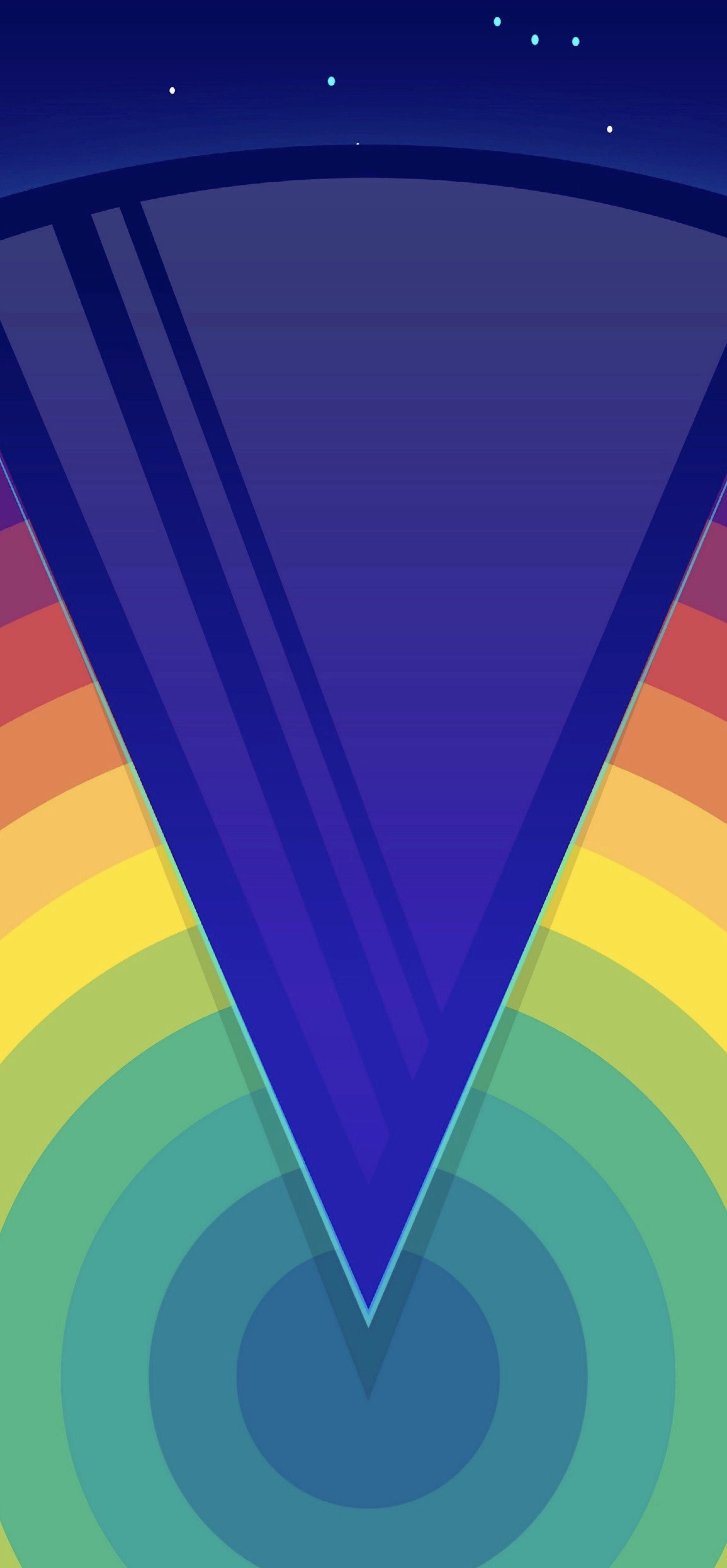 2310x4980 Cartoon landscape iPhone wallpaper