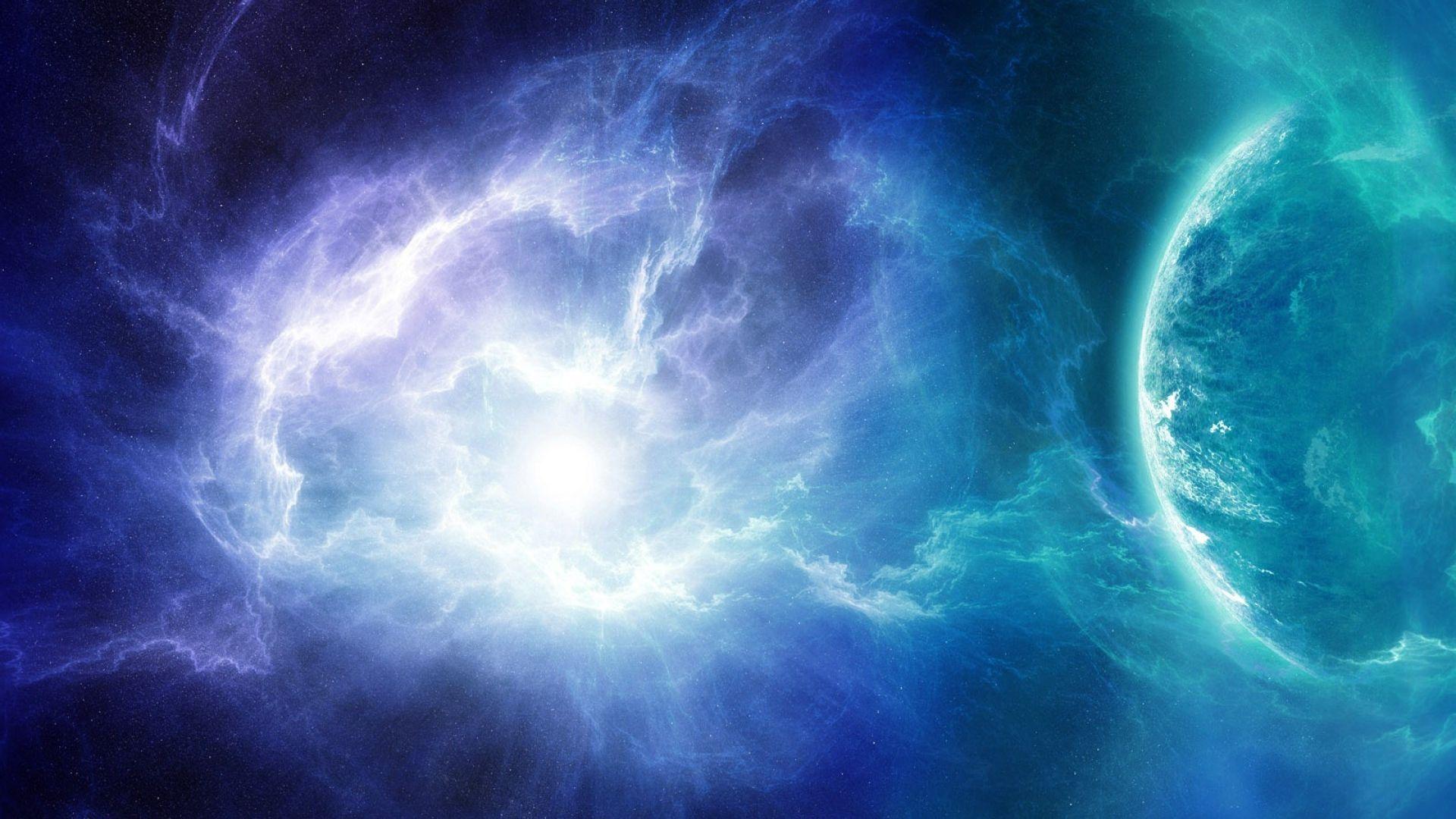 1920x1080 Full HD Wallpaper energy storm blue turquoise planet, Desktop Background HD 1080p