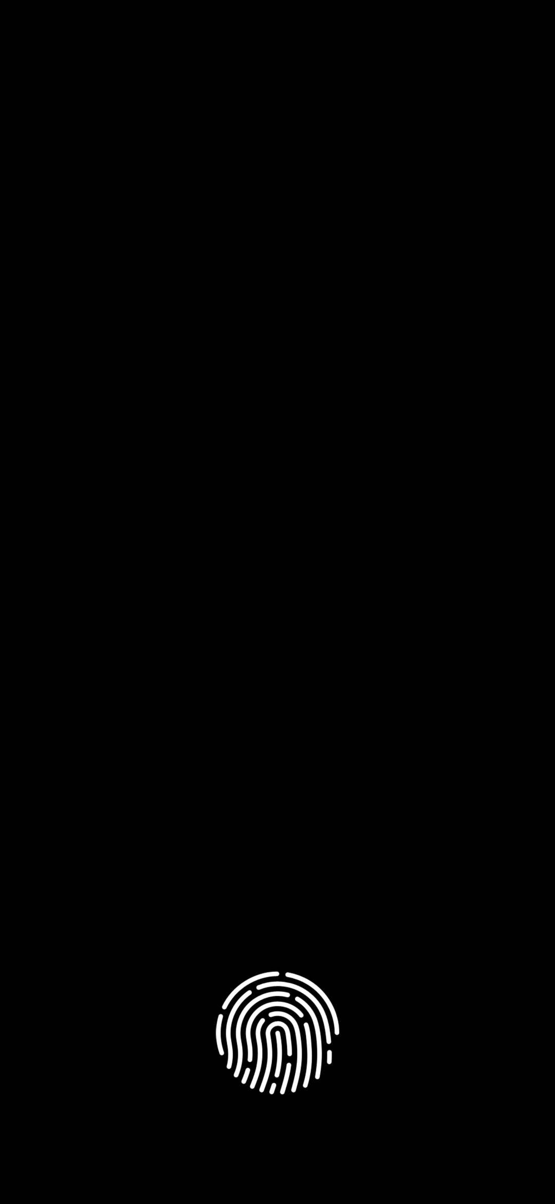 1080x2340 Black and White Fingerprint Wallpaper