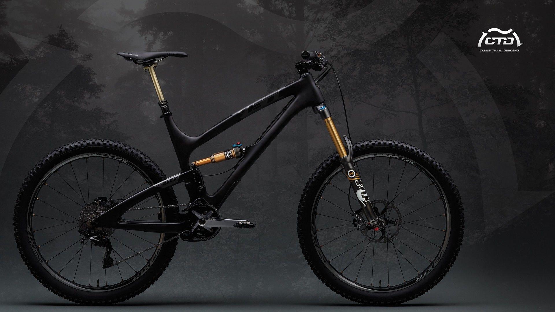 1920x1080 black, bicycles, yeti, suspension, foxes, Mountainbike wallpaper
