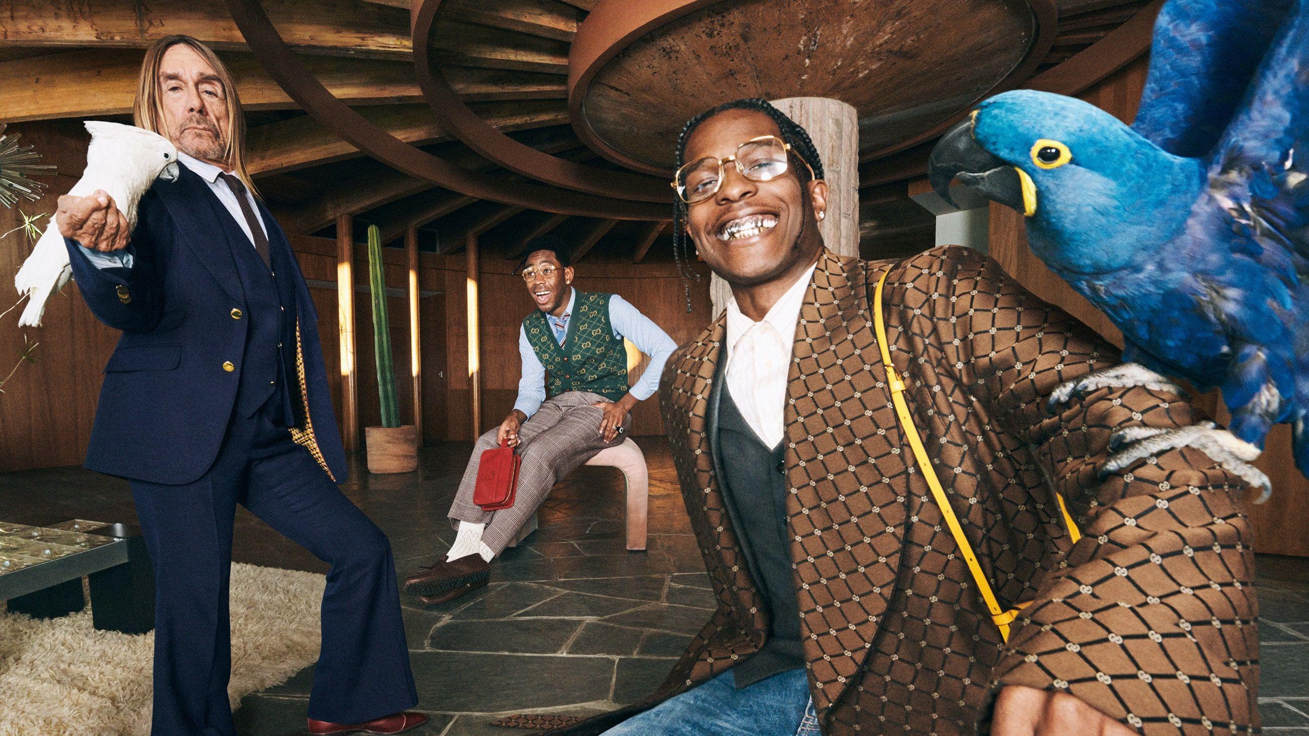 2591x1457 A$AP Rocky, Iggy Pop, and Tyler, the Creator Throw a Gucci Spaghetti Party