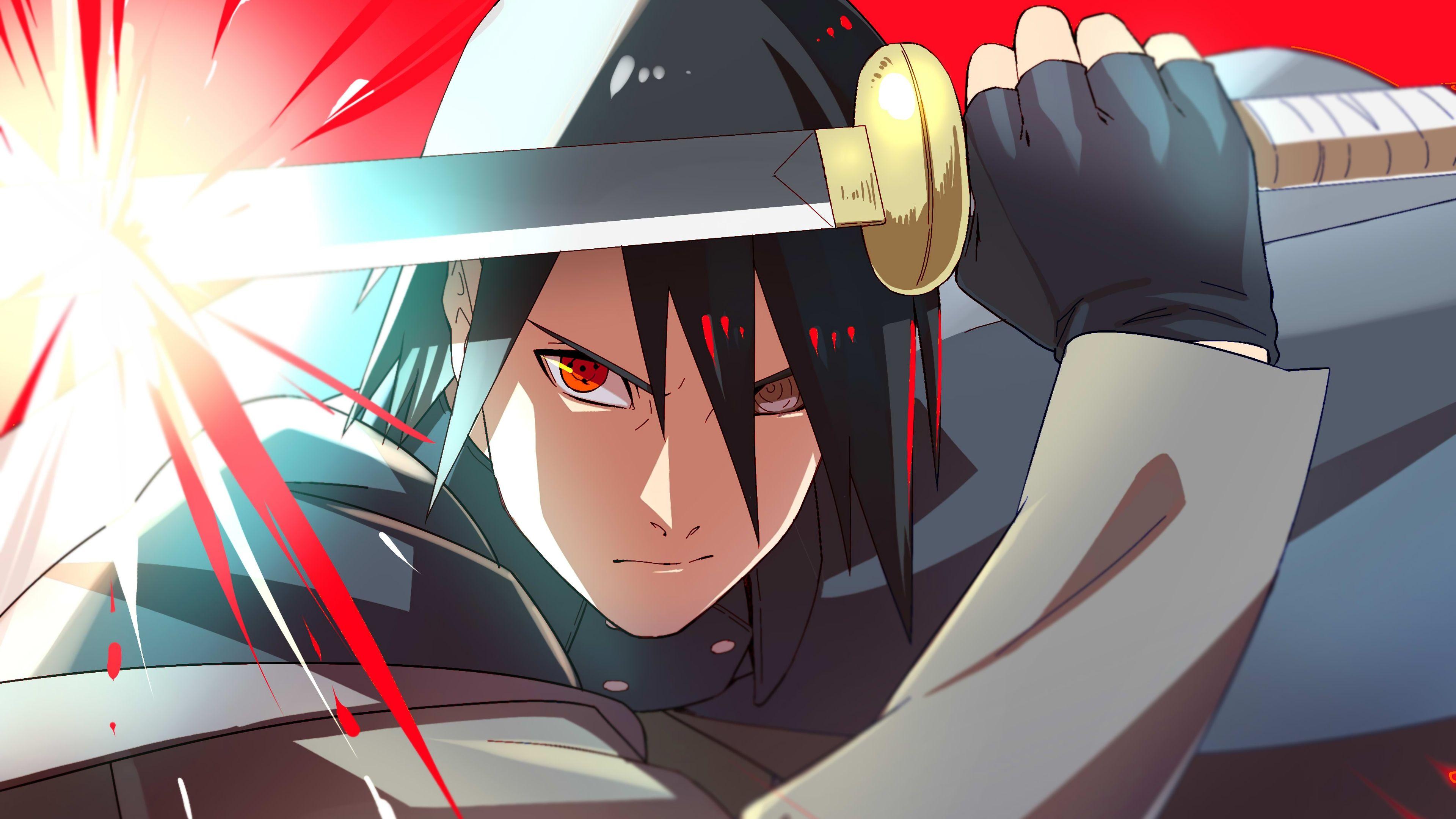 3840x2160 Black Hair Man Rinnegan Naruto Sasuke Uchiha Sharingan Naruto Sword Wallpaper:3840x2160