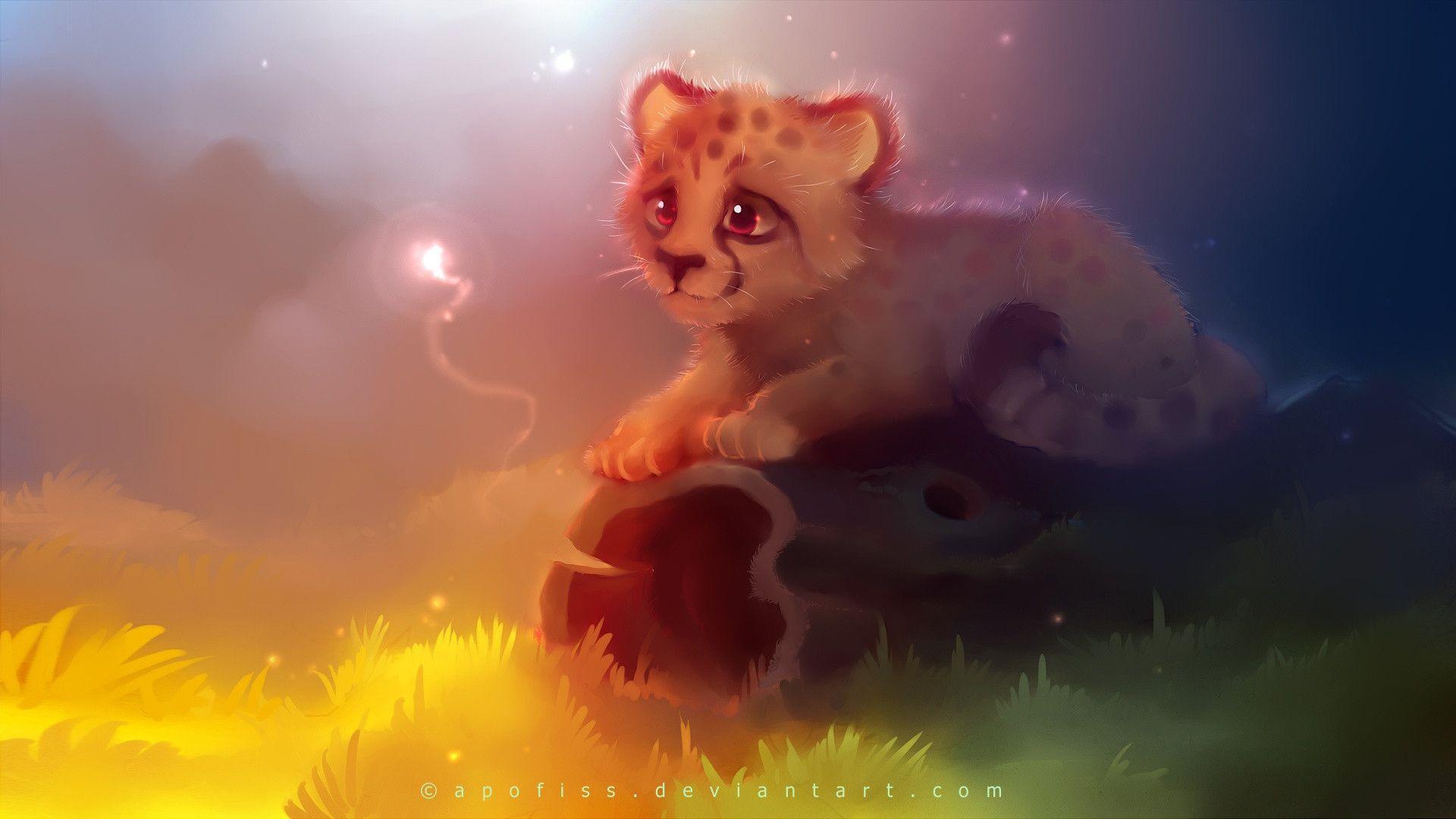 1920x1080 Cute Cheetah Wallpaper