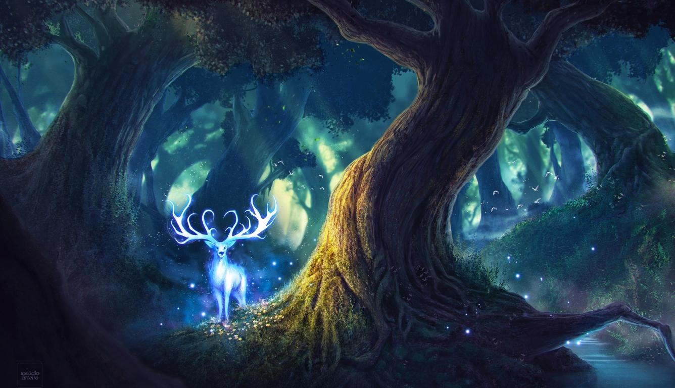 1336x768 Fairy Deer HD Laptop Wallpaper, HD Other 4K Wallpaper, Image, Photo and Background