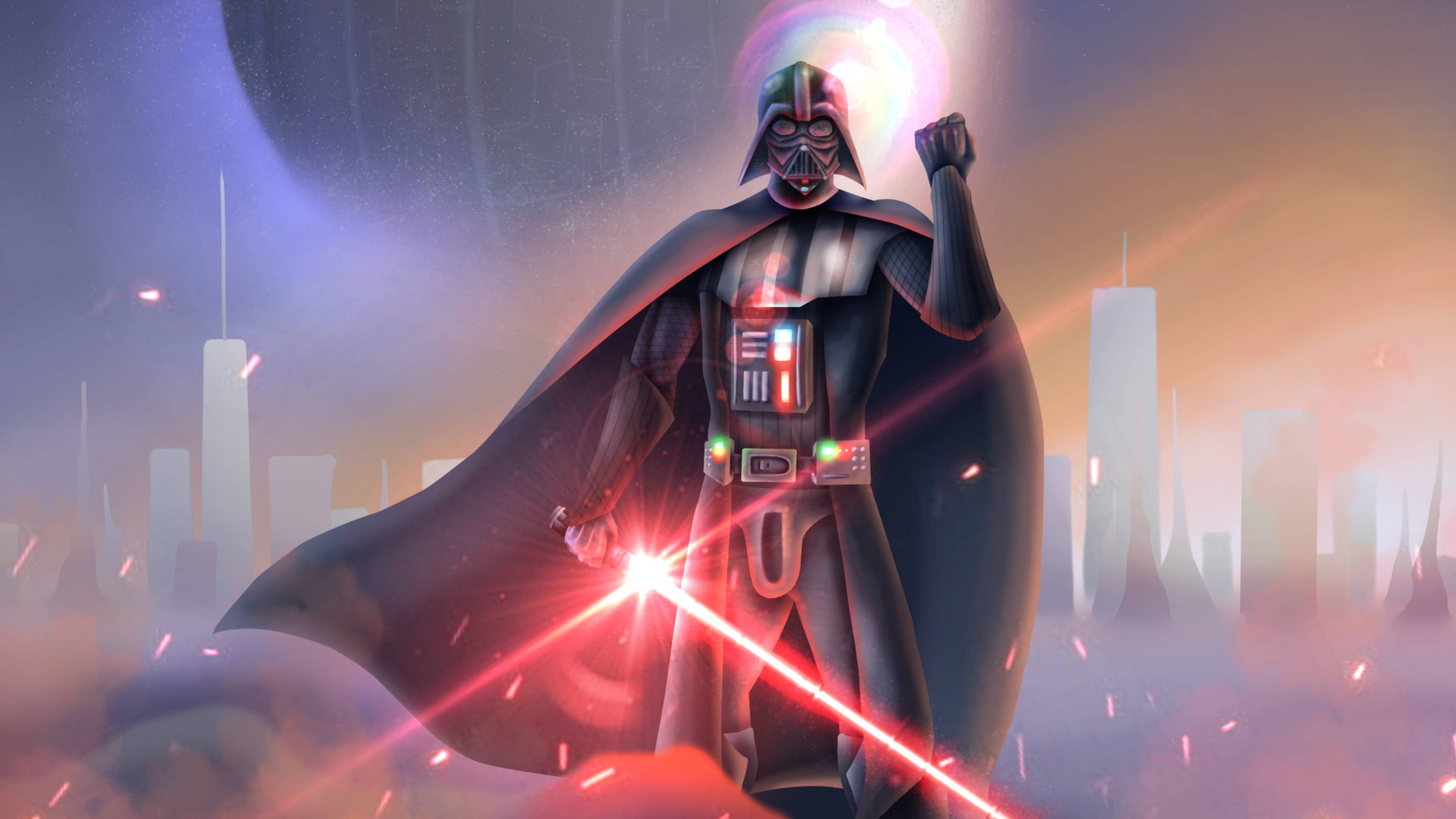 3840x2160 Darth Vader Lightsaber Star Wars 4K Wallpaper, HD Movies 4K Wallpaper, Image, Photo and Background