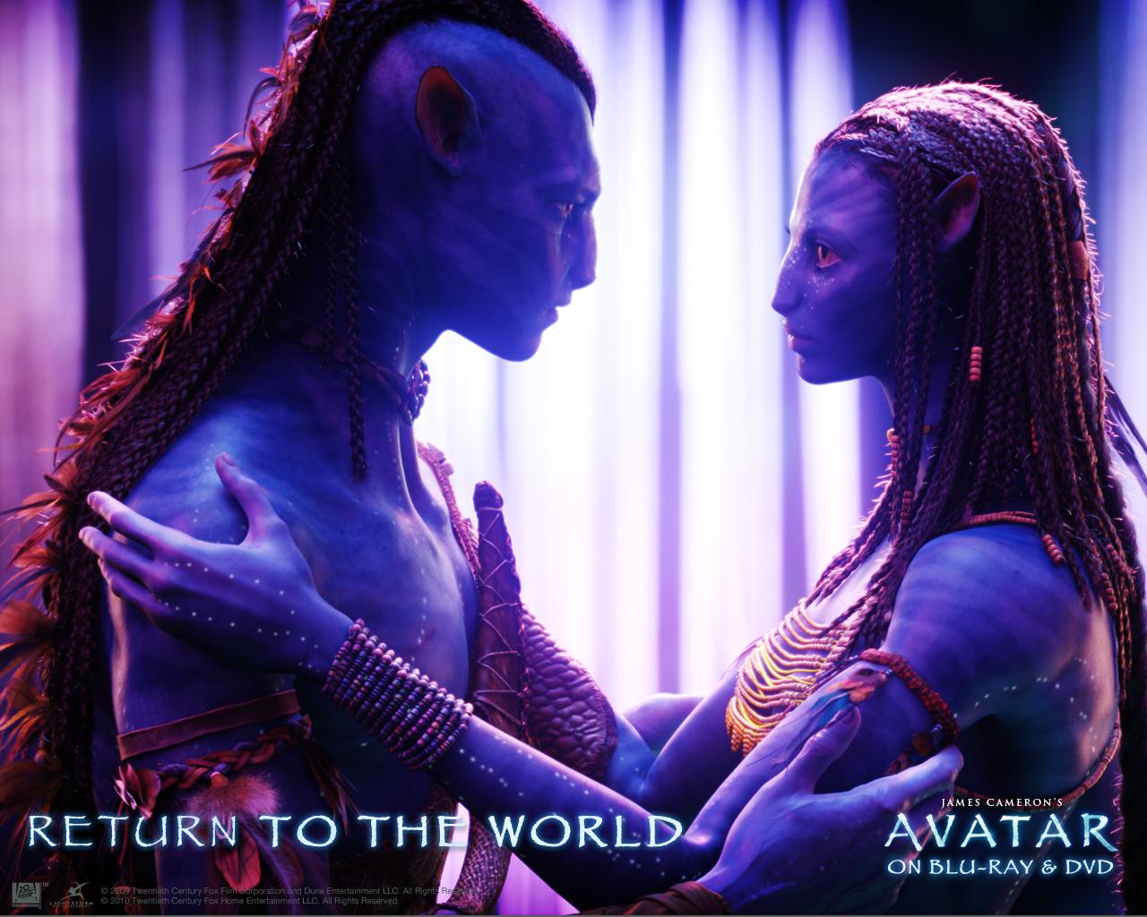 1280x1024 Neytiri and Tsu'tey from Avatar Desktop Wallpaper