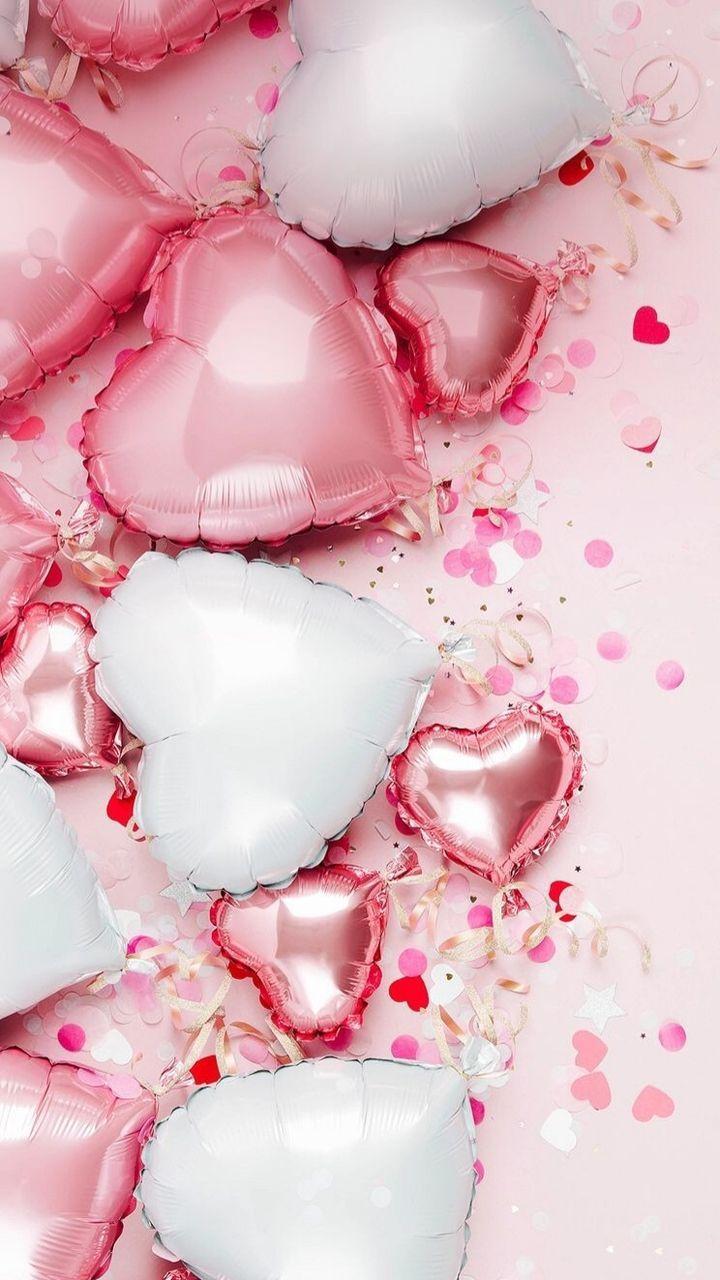 720x1280 Shared by n2srin 3bd. Find image and videos about balloons app to get l. Valentines wallpaper, Pink wallpaper iphone, Flower phone wallpaper