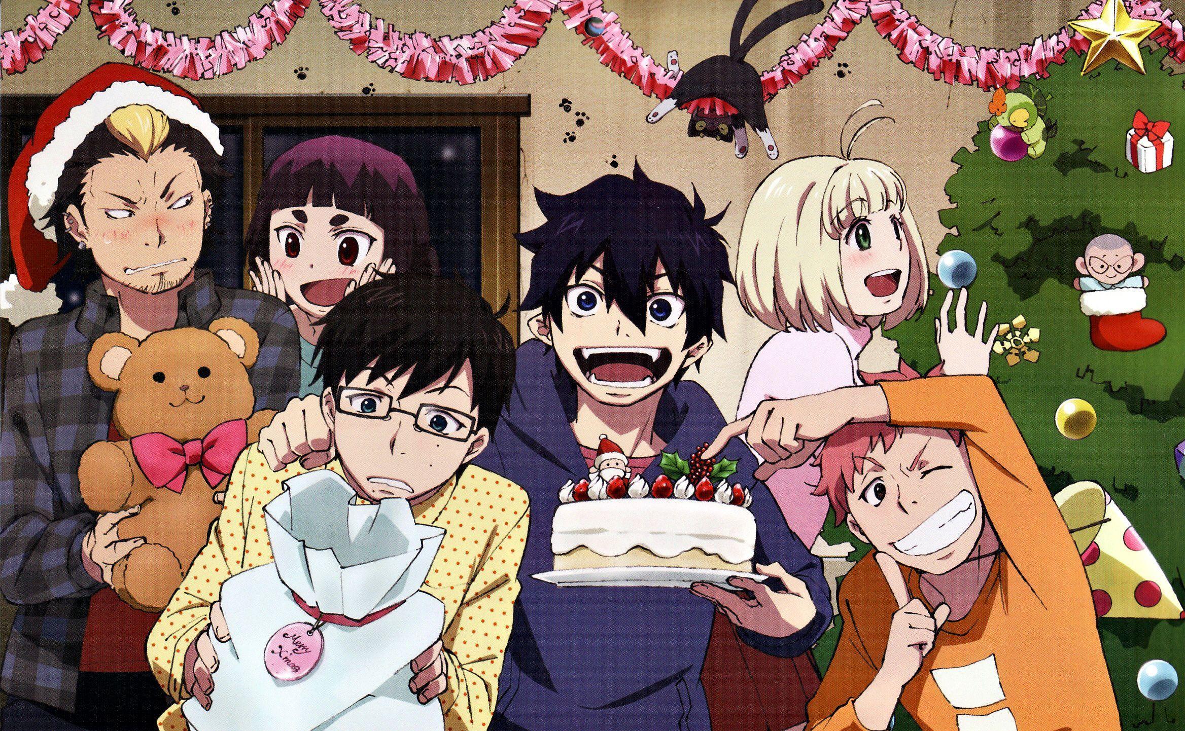 2336x1442 Blue Exorcist Christmas Wallpaper
