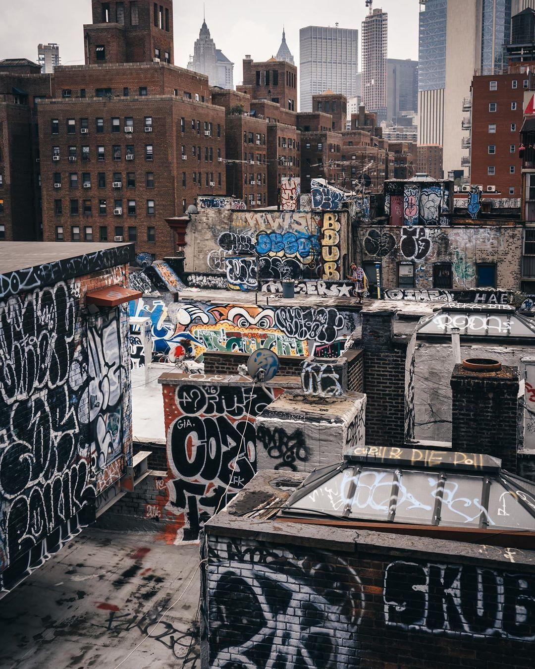 1080x1350 Roofs of New York City #cityscape #cityporn #photography #travel #travelphotography. New york graffiti, City, New york city
