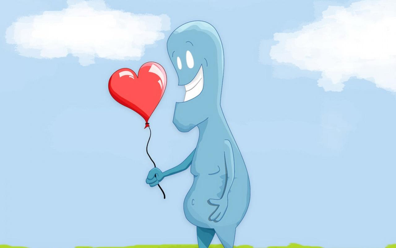1280x804 Heart balloon wallpaper. Heart balloon