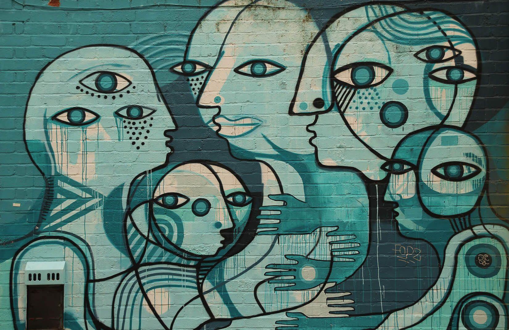 1650x1070 Outsider Art Graffiti Wallpaper Mural