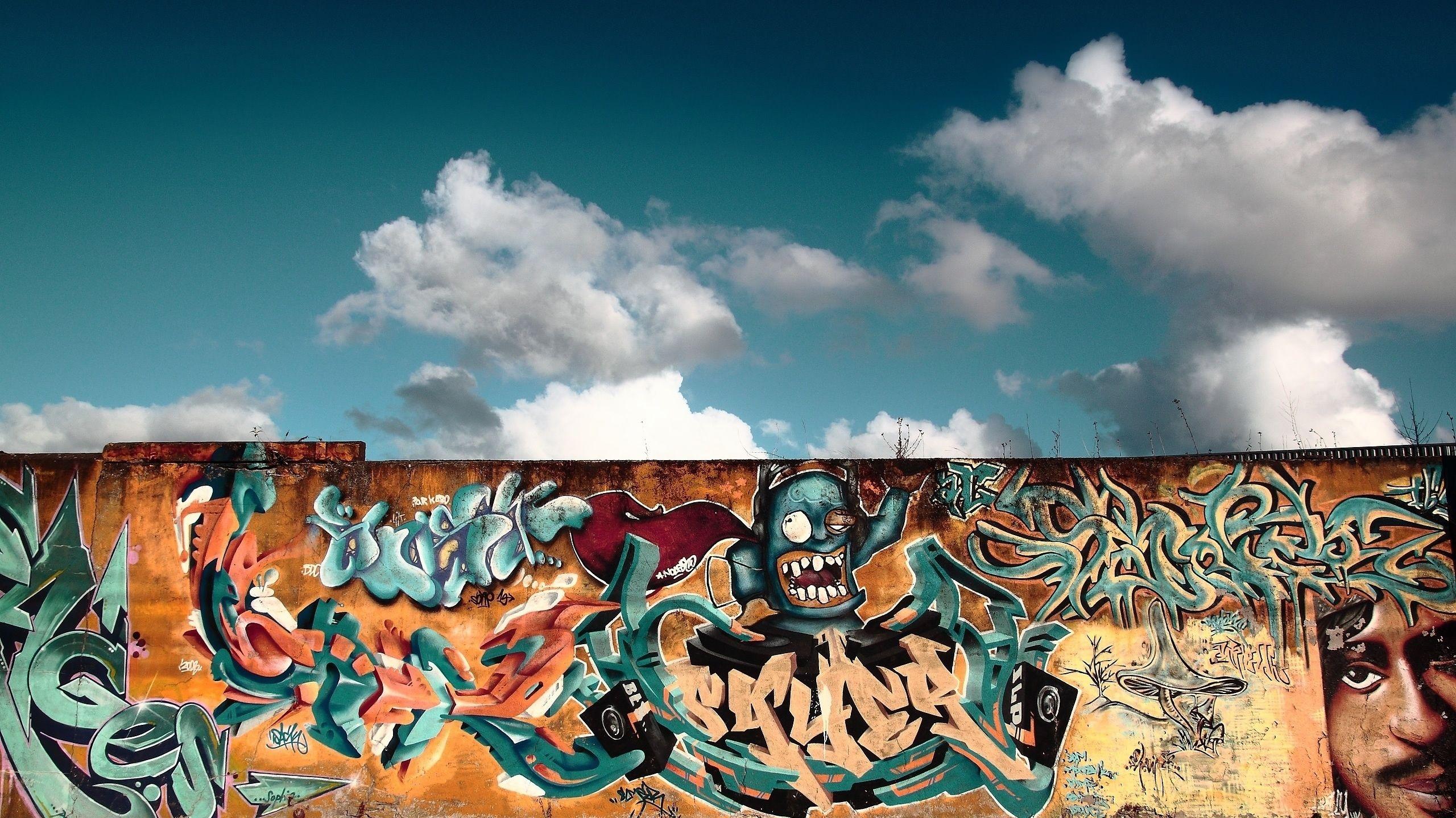 2560x1440 Graffiti Wall Art MacBook Air Wallpaper Download