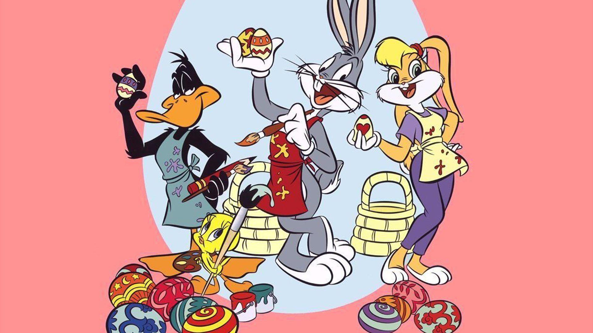 1920x1080 Coloring Easter Eggs Bugs Bunny And Lola Bunny Cartoon Looney Tunes Desktop HD Wallpaper 1920x1200 :