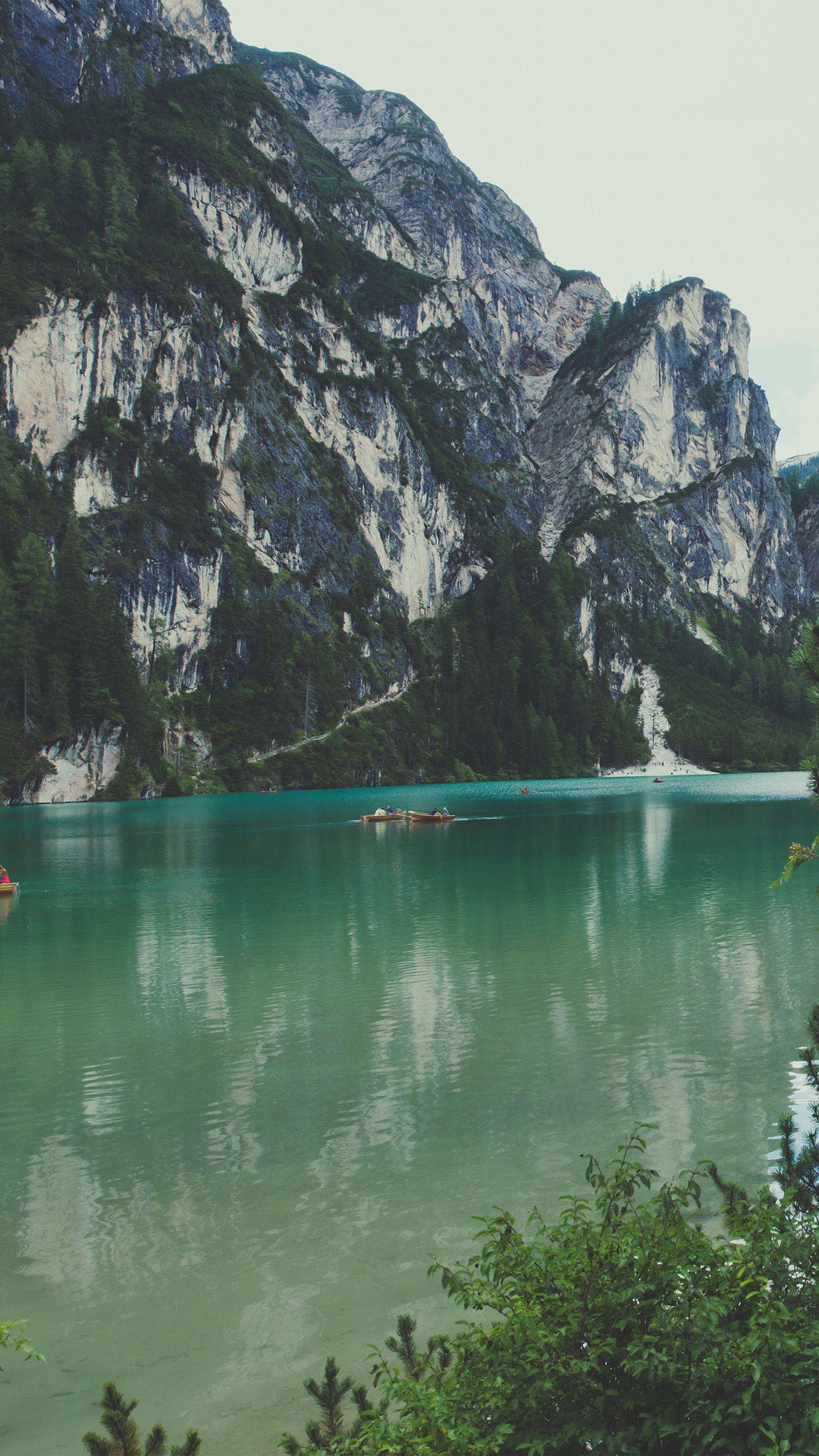 1242x2208 iPhone7 wallpaper. lake forest kayak holiday summer nature