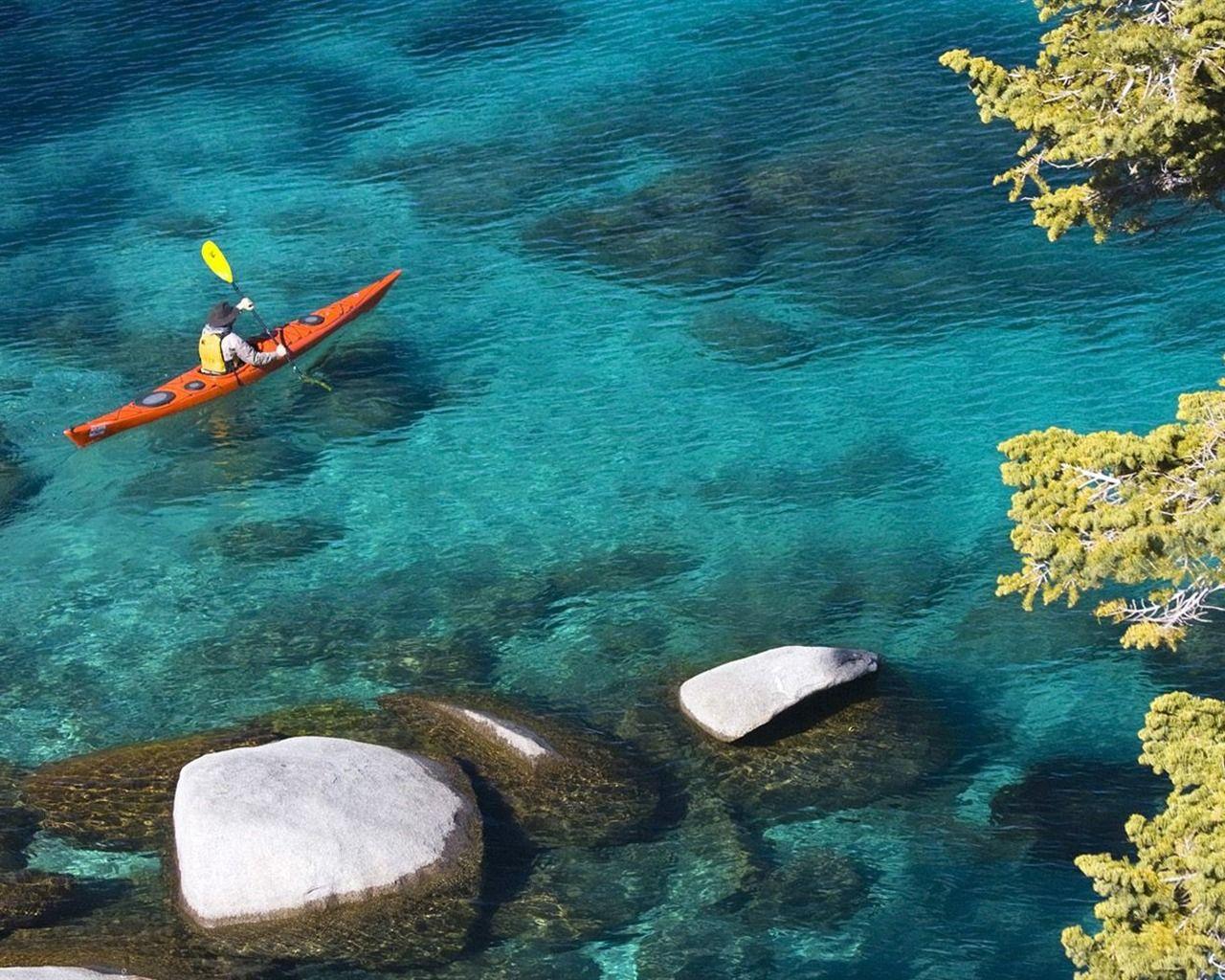 1280x1024 Nevada Tahoe kayak wallpaper