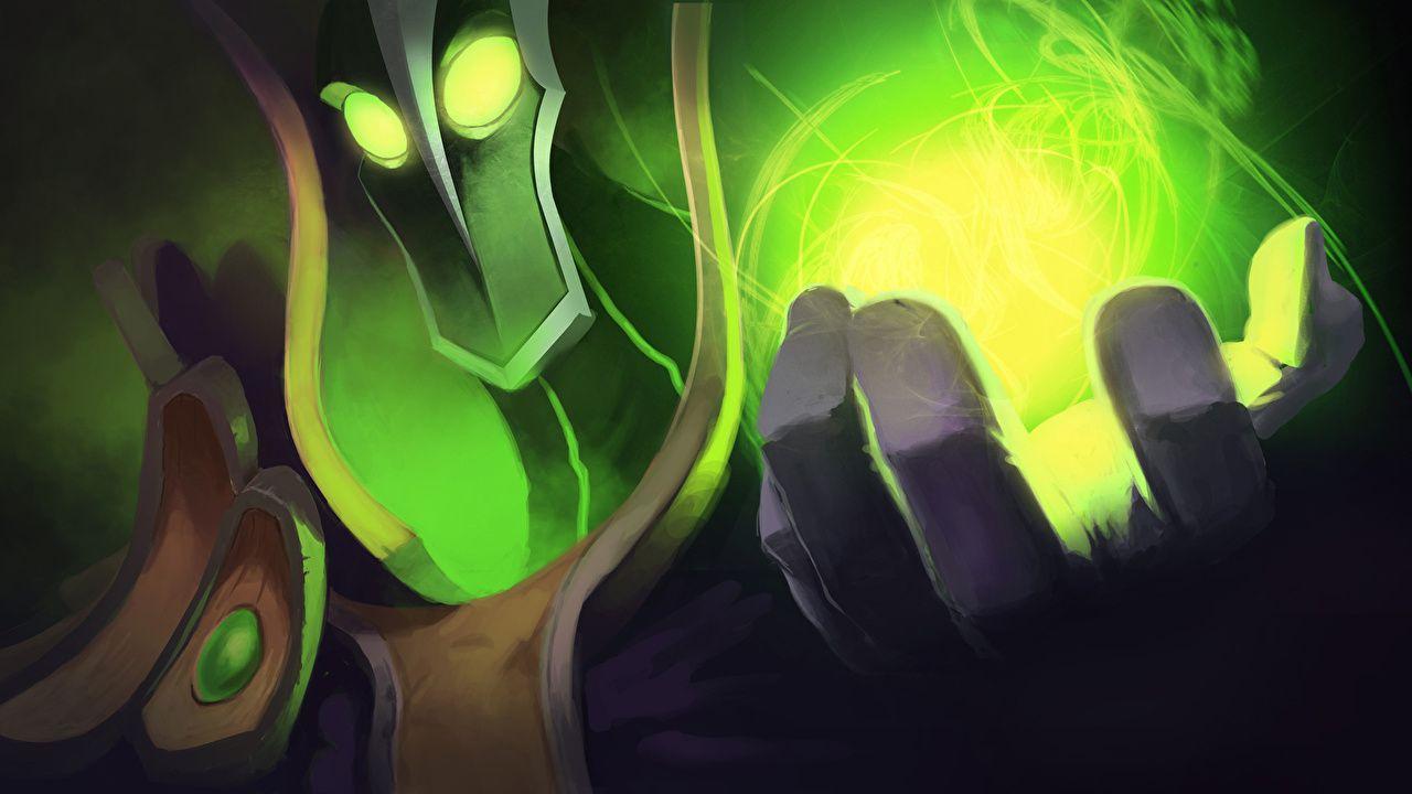 1280x720 Desktop Wallpaper DOTA 2 Rubick sorcery Fantasy Games Fingers