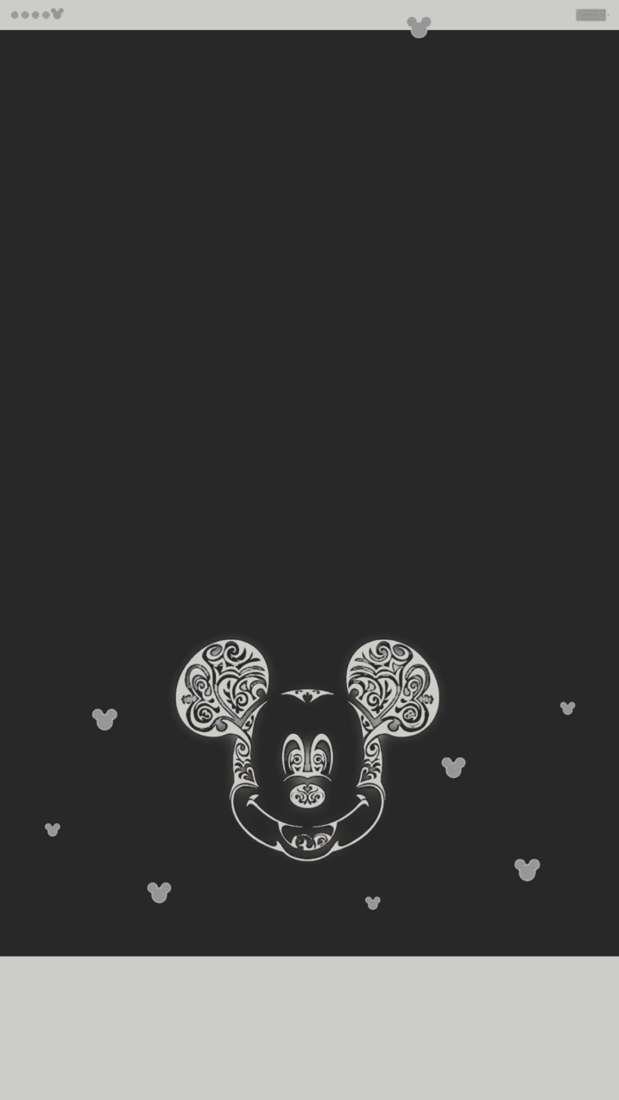 1241x2205 Mickey Mouse Black and White Wallpaper