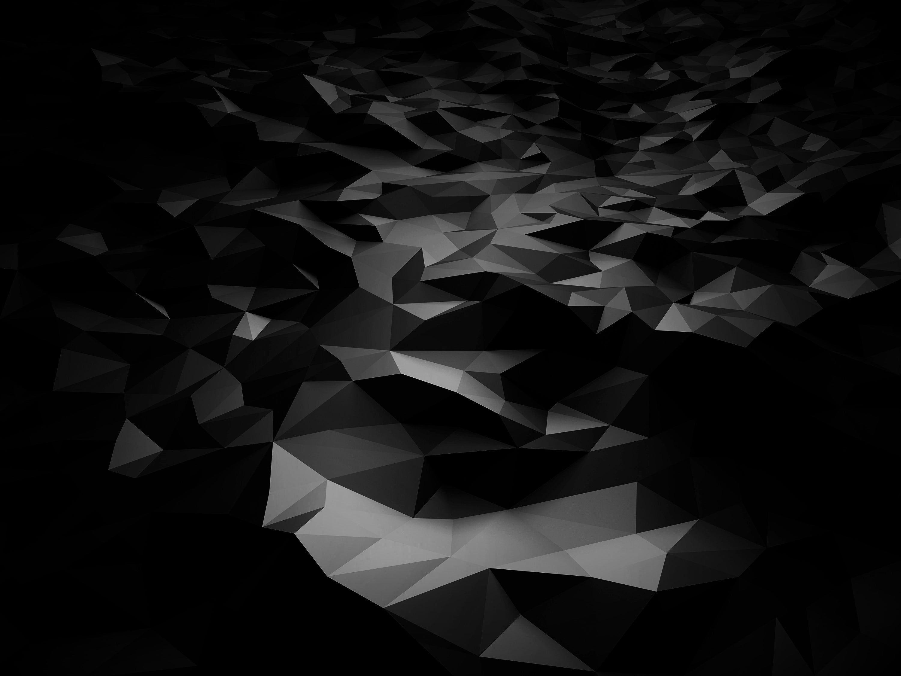 3000x2250 untitled #abstract D #black #dark polygon art K #wallpaper #hdwallpaper #desktop. Latar belakang, Dekorasi