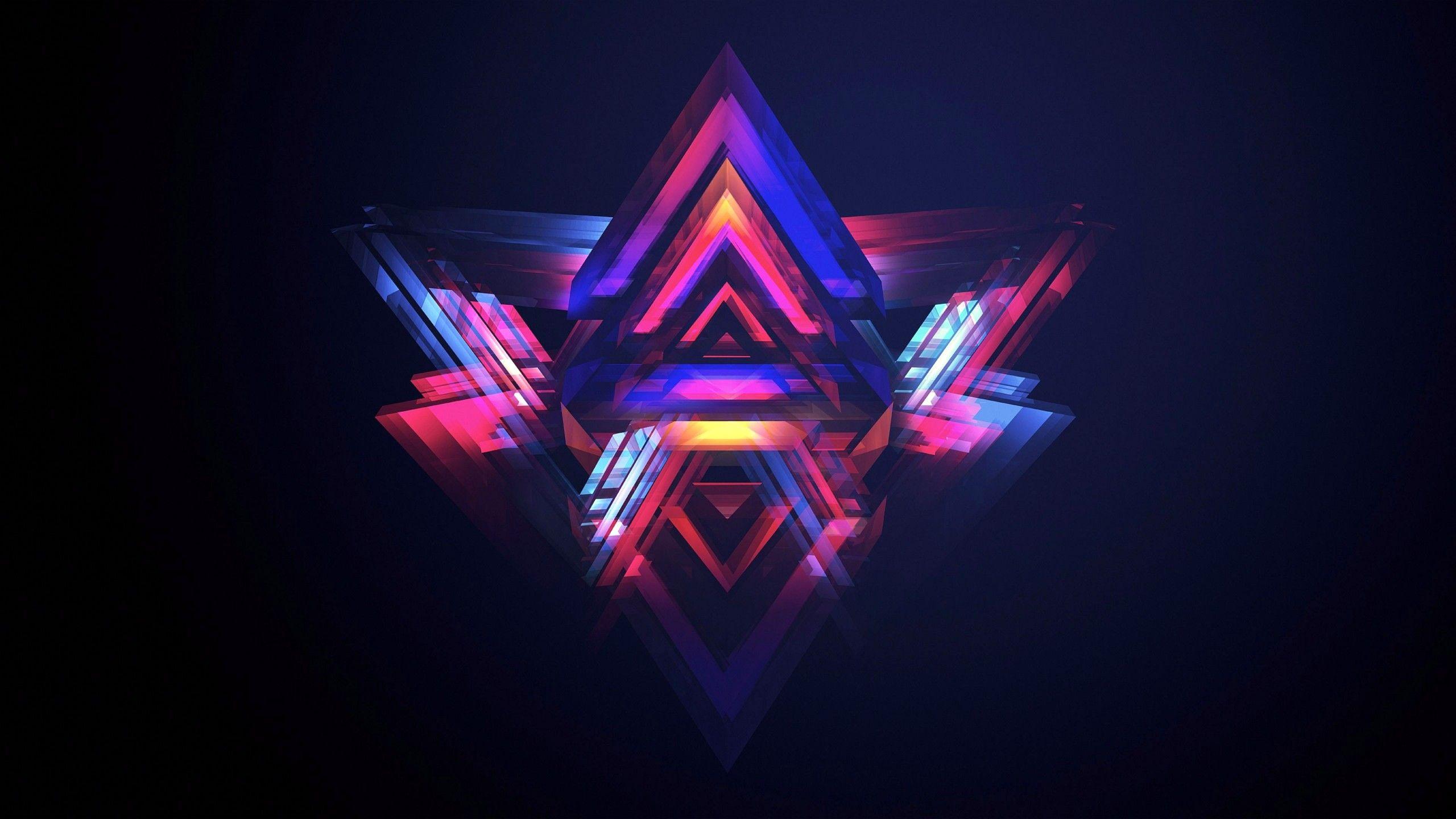 2560x1440 Wallpaper HD, abstract, polygon, OS