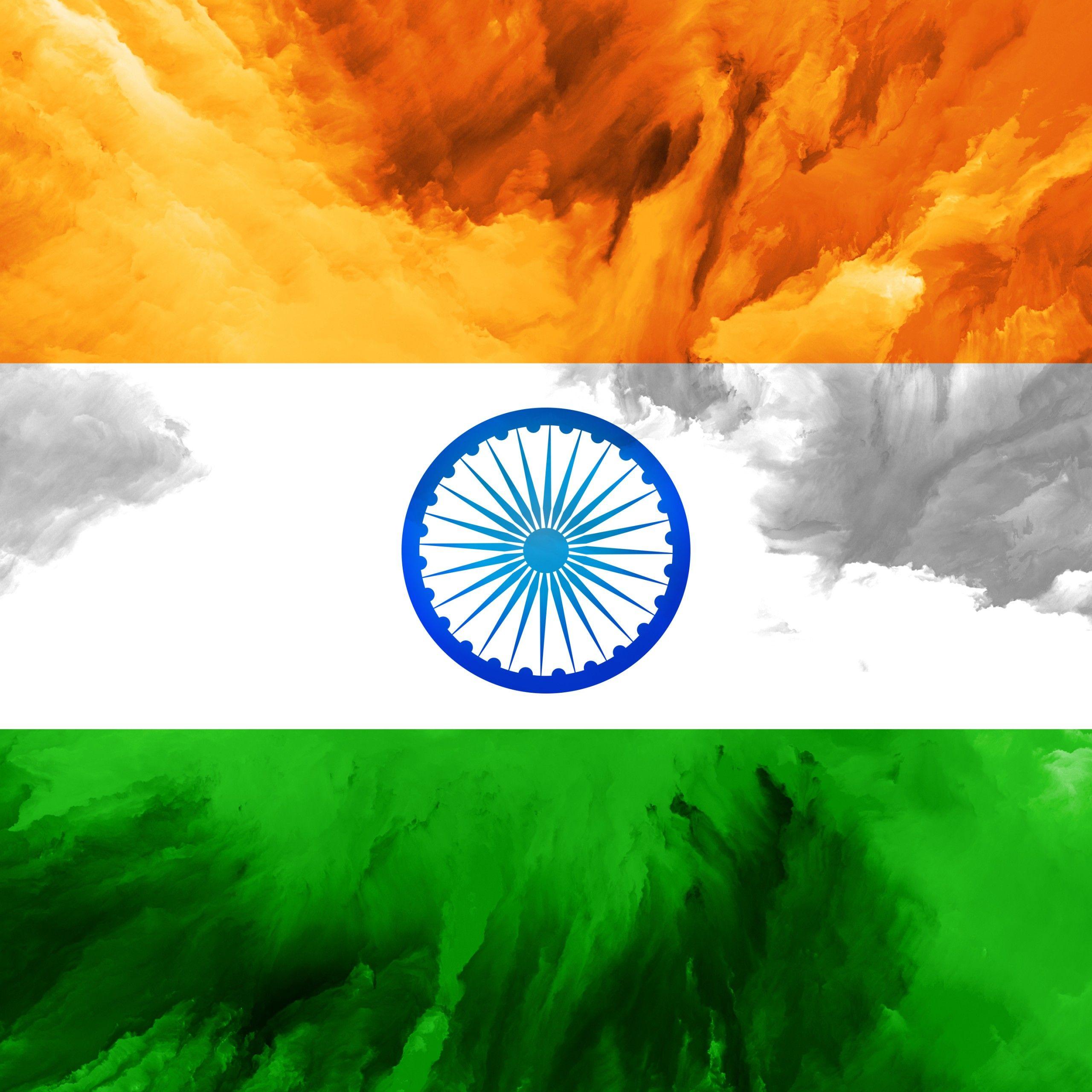 2560x2560 Indian Flag 4K Wallpaper, Tricolour Flag, National Flag, Flag of India, 5K, World