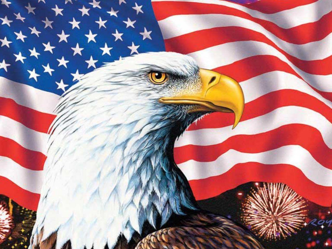 1280x960 American Flag Bald Eagle Symbols Of America HD Wallpaper High Definition 1920x1080 :