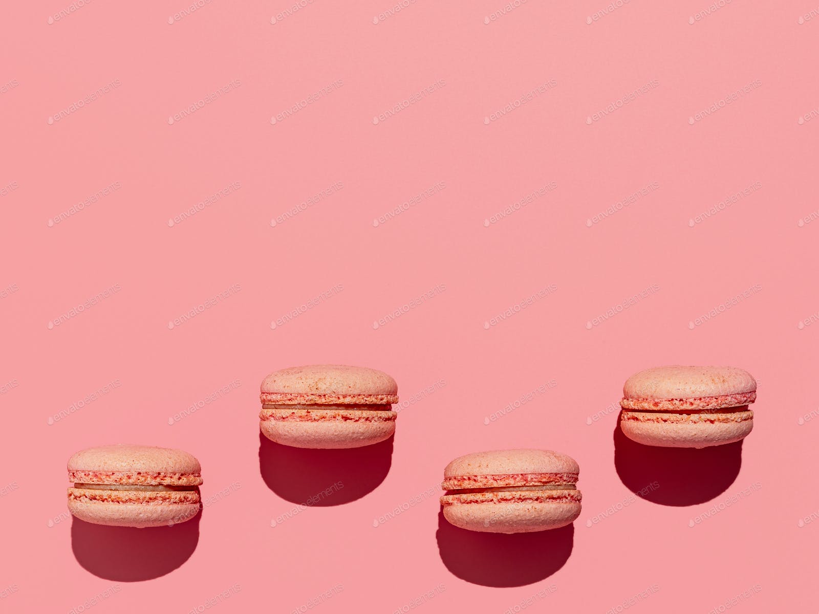 1600x1200 Macarons on pink, copy space, hard light photo by Fasci on Envato Elements