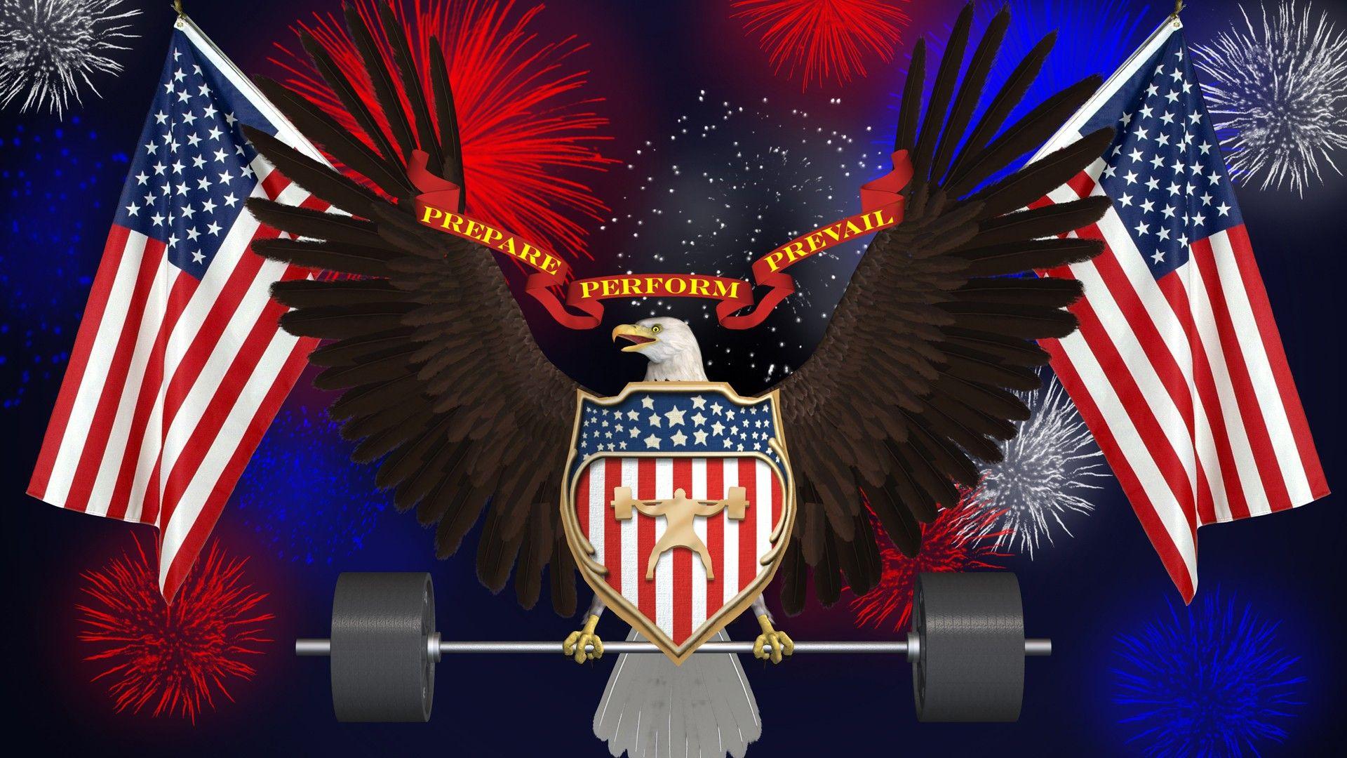 1920x1080 American Flag With Eagle Weightlifting Image HD American Flag Wallpaper