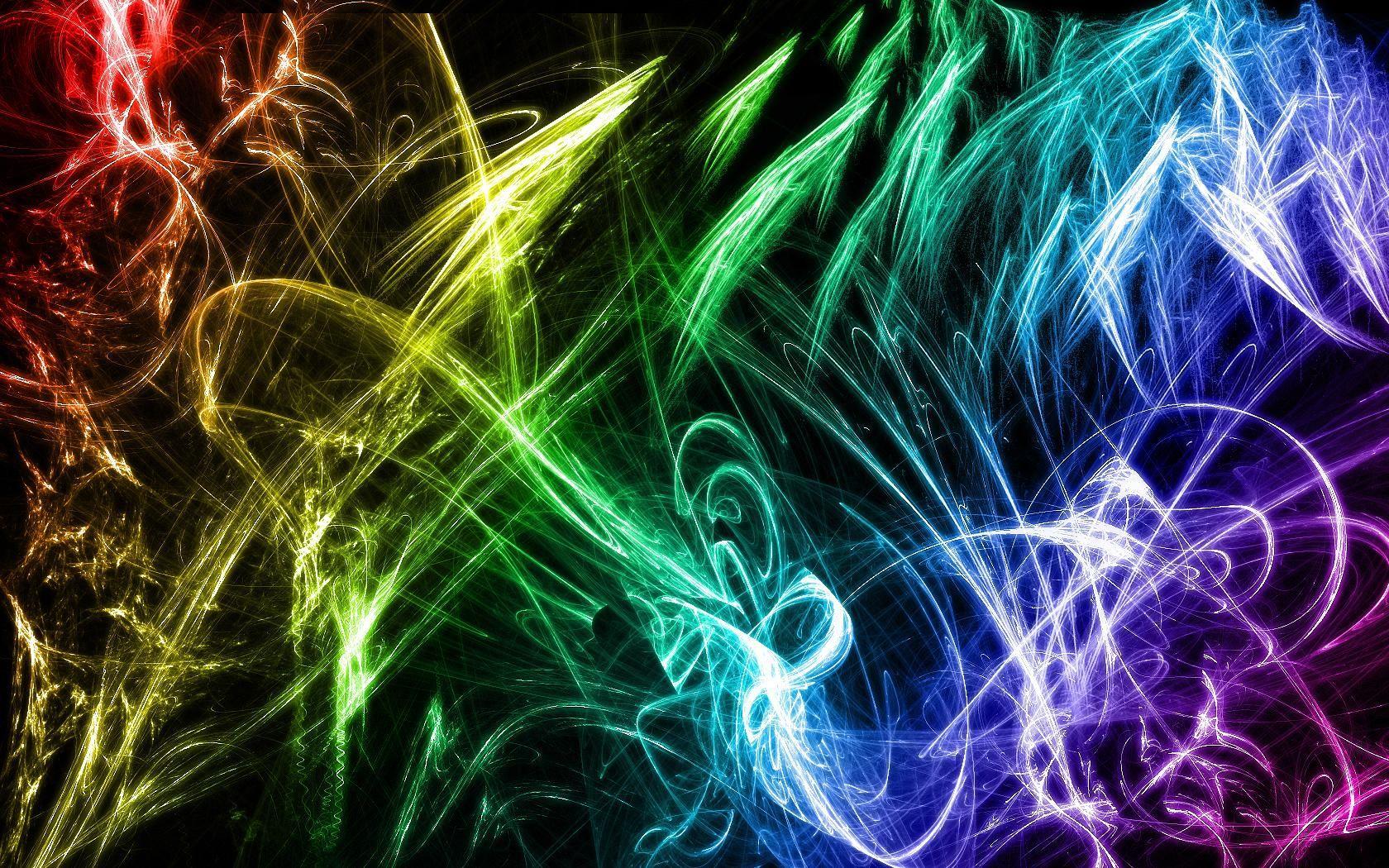 1680x1050 Rainbow Explosions Wallpaper