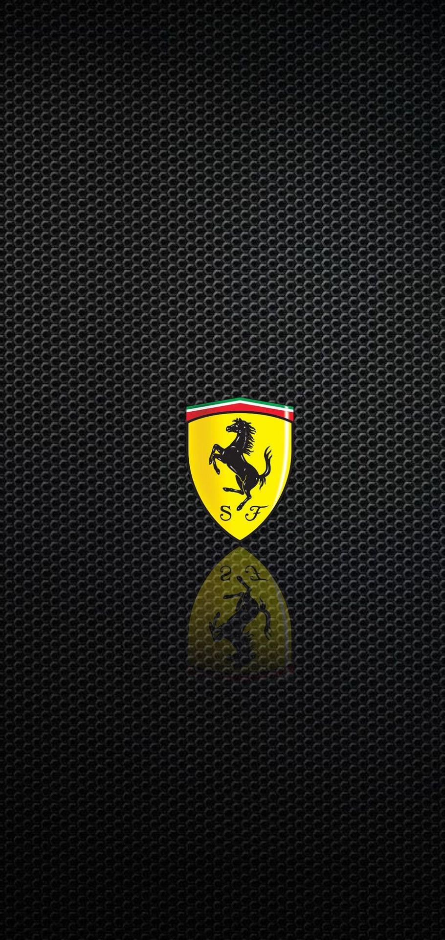 910x1920 Ferrari Logo Wallpaper