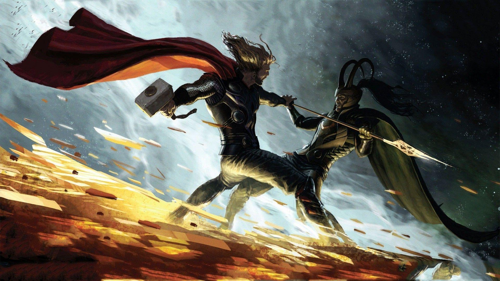 1920x1080 comics, Thor, Loki Wallpaper HD / Desktop and Mobile Background