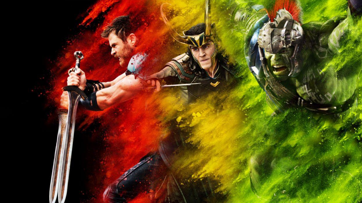 1245x700 Chris Hemsworth Hulk Loki Mark Ruffalo Thor Thor Ragnarok Tom Hiddleston wallpaperx1440