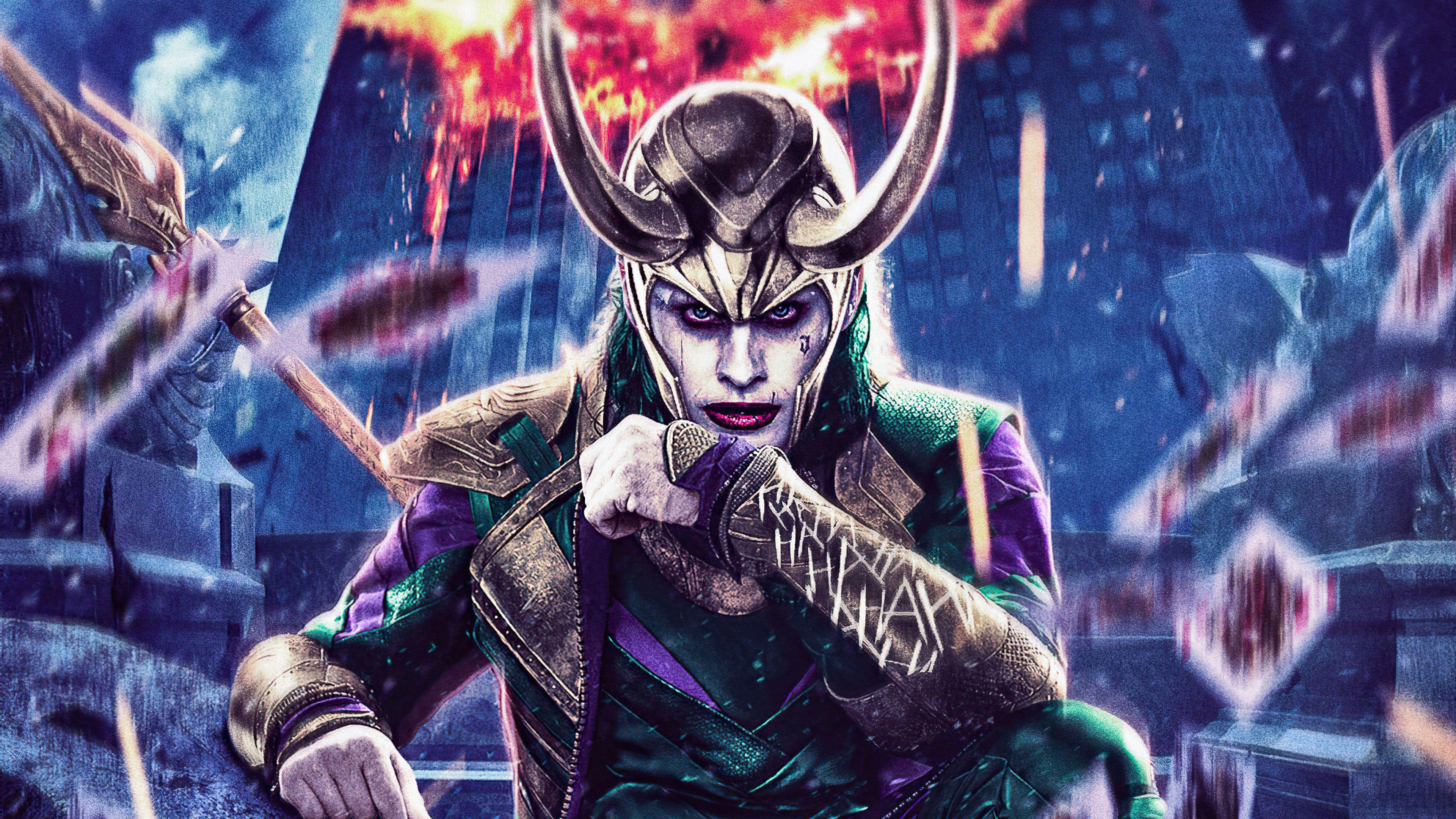 3840x2160 Joker X Loki, HD Superheroes, 4k Wallpaper, Image, Background, Photo and Picture