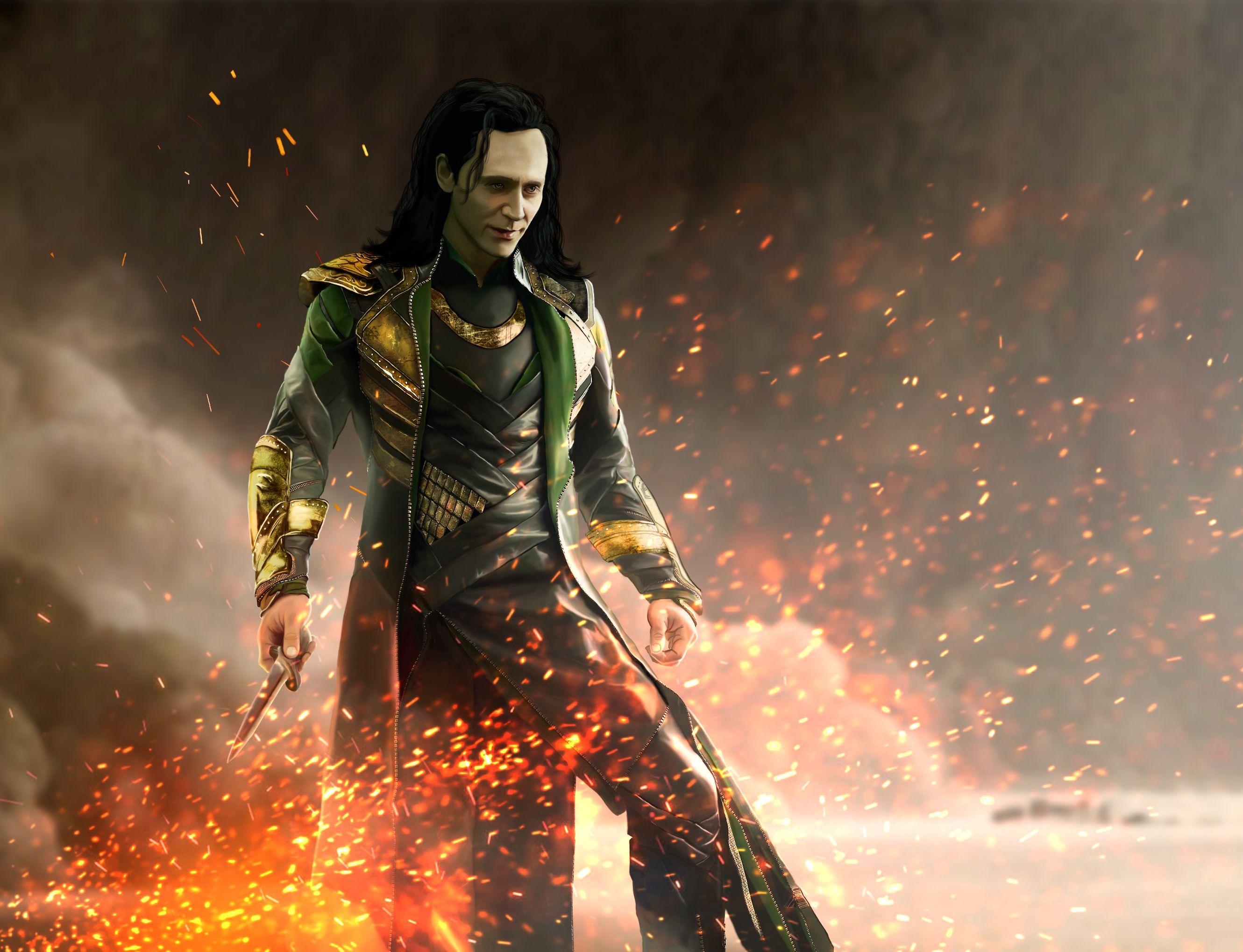 2661x2038 Minimalist Loki Phone Wallpaper .