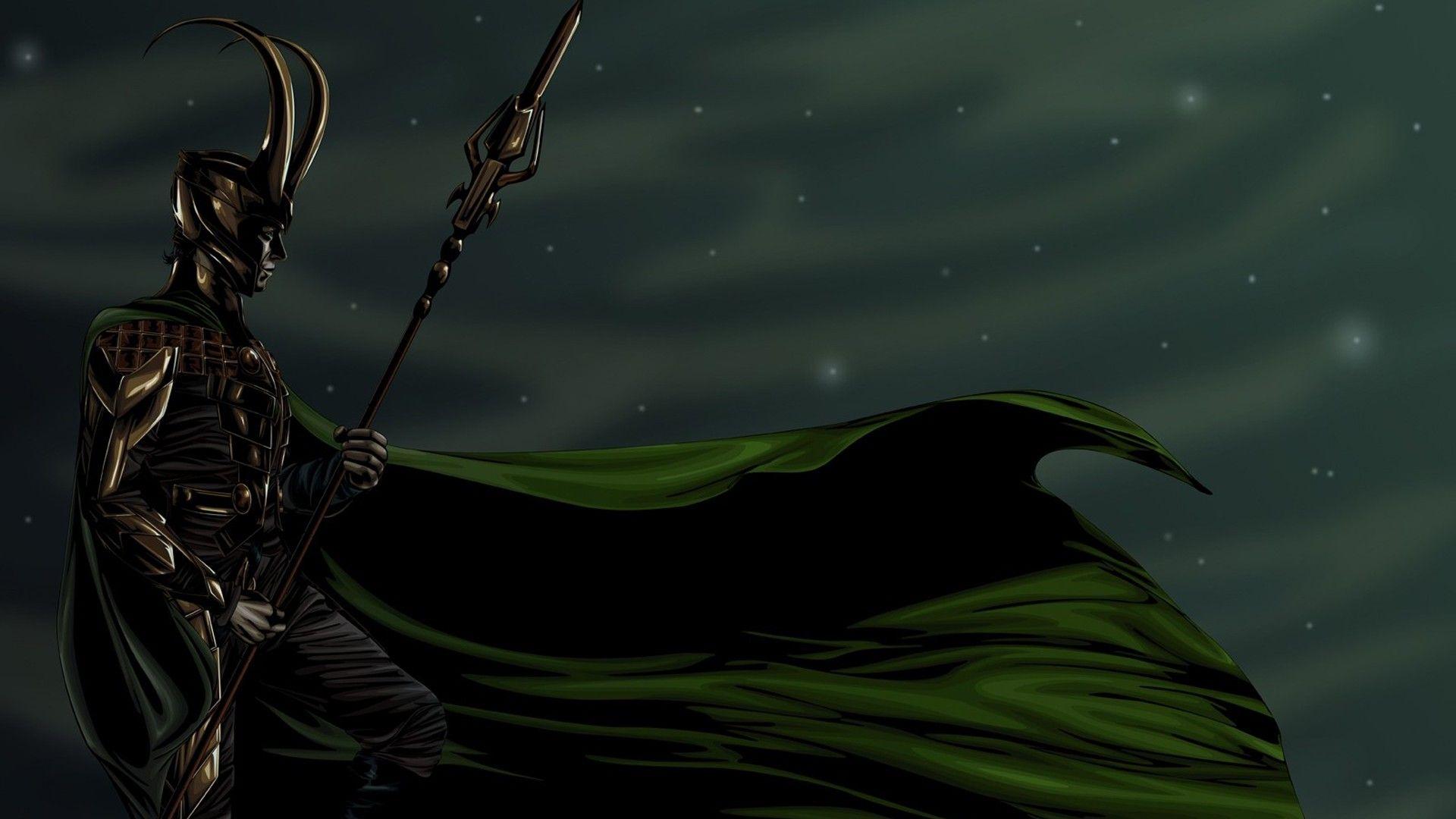 1920x1080 Loki With Background Of Stars And Clouds HD Loki Wallpaper