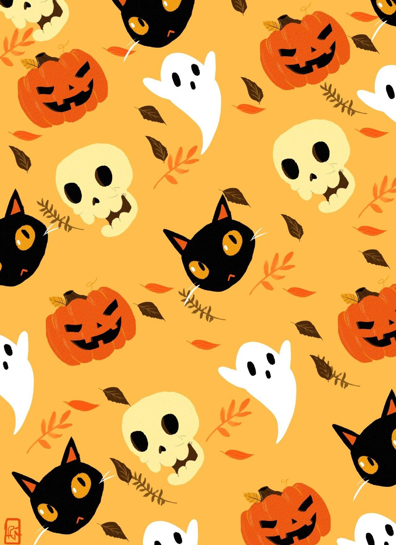 Cute Halloween Phone Wallpapers - Top Free Cute Halloween Phone ...