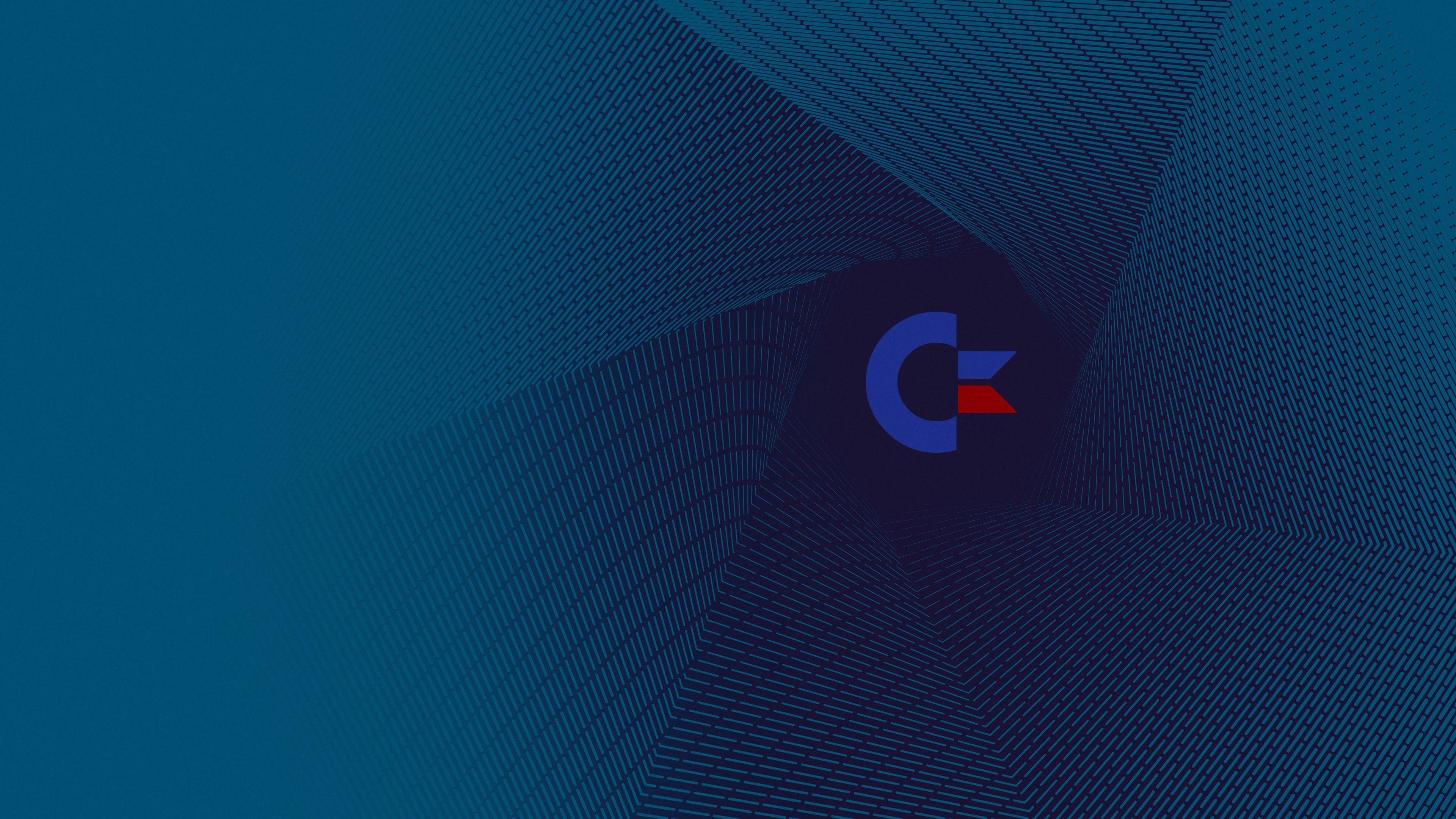 3840x2160 Commodore 64 Commodore Logo Abstract Blue Retro Computers Retro Console Retro Games Wallpaper:3840x2160
