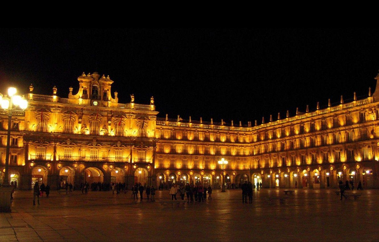 1332x850 Wallpaper night, the city, Spain, spain, Salamanca image for desktop, section город
