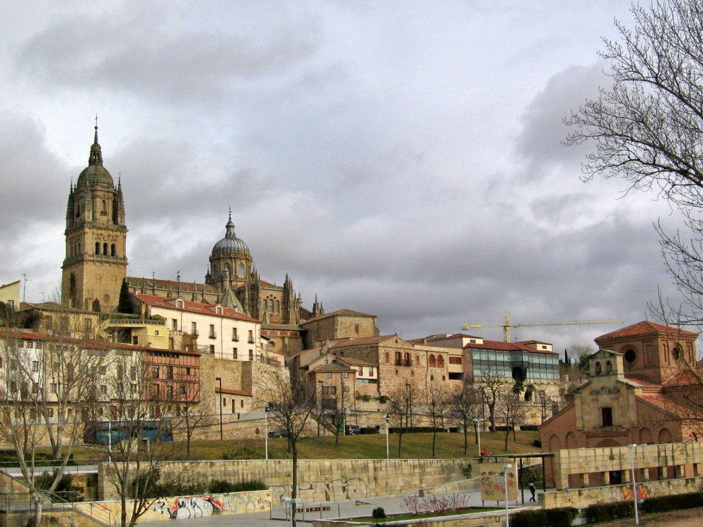 1024x768 Salamanca from Roman bridge, Spain